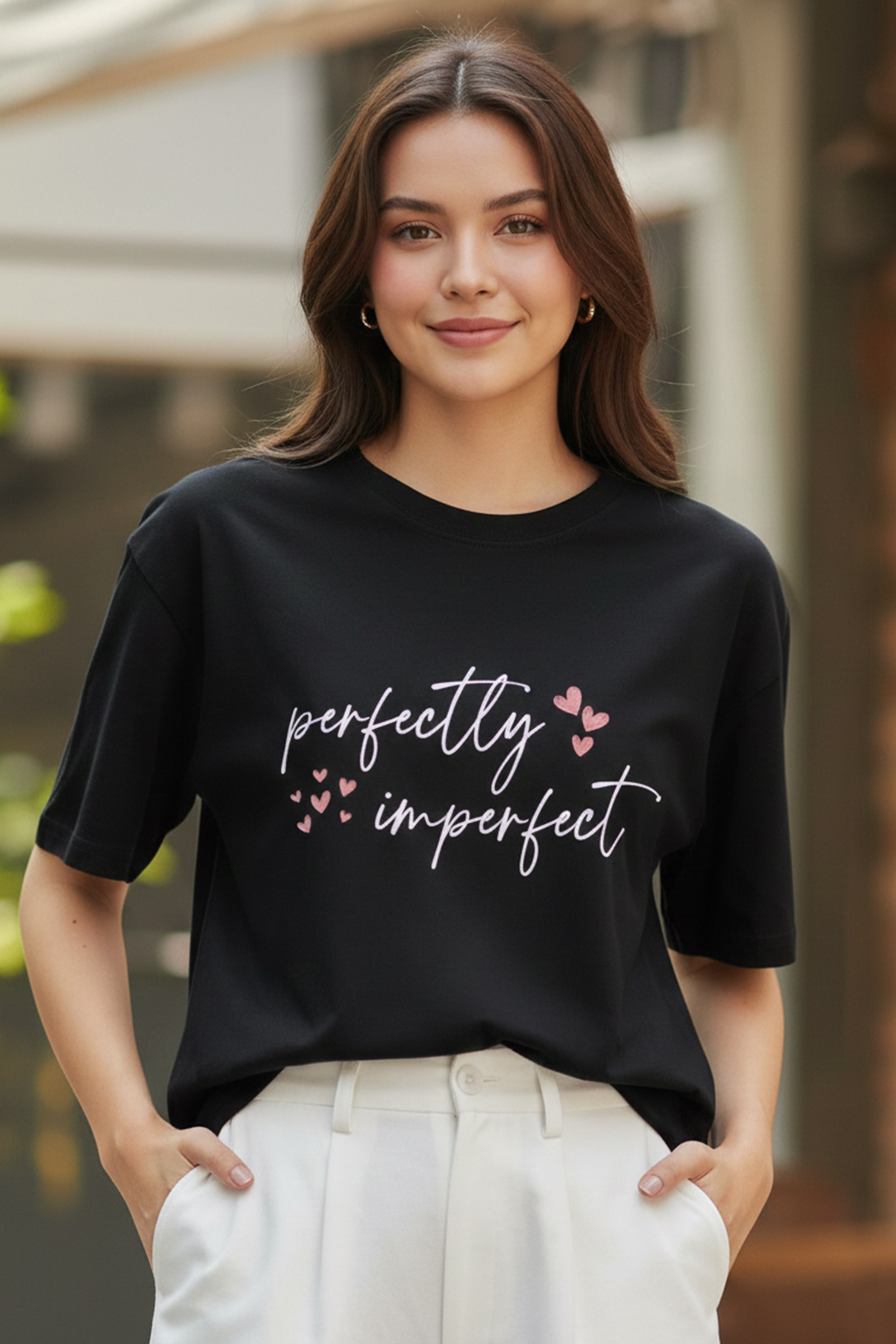 PERFECT GRAPHIC PRINTED OVERSIZED T-SHIR...