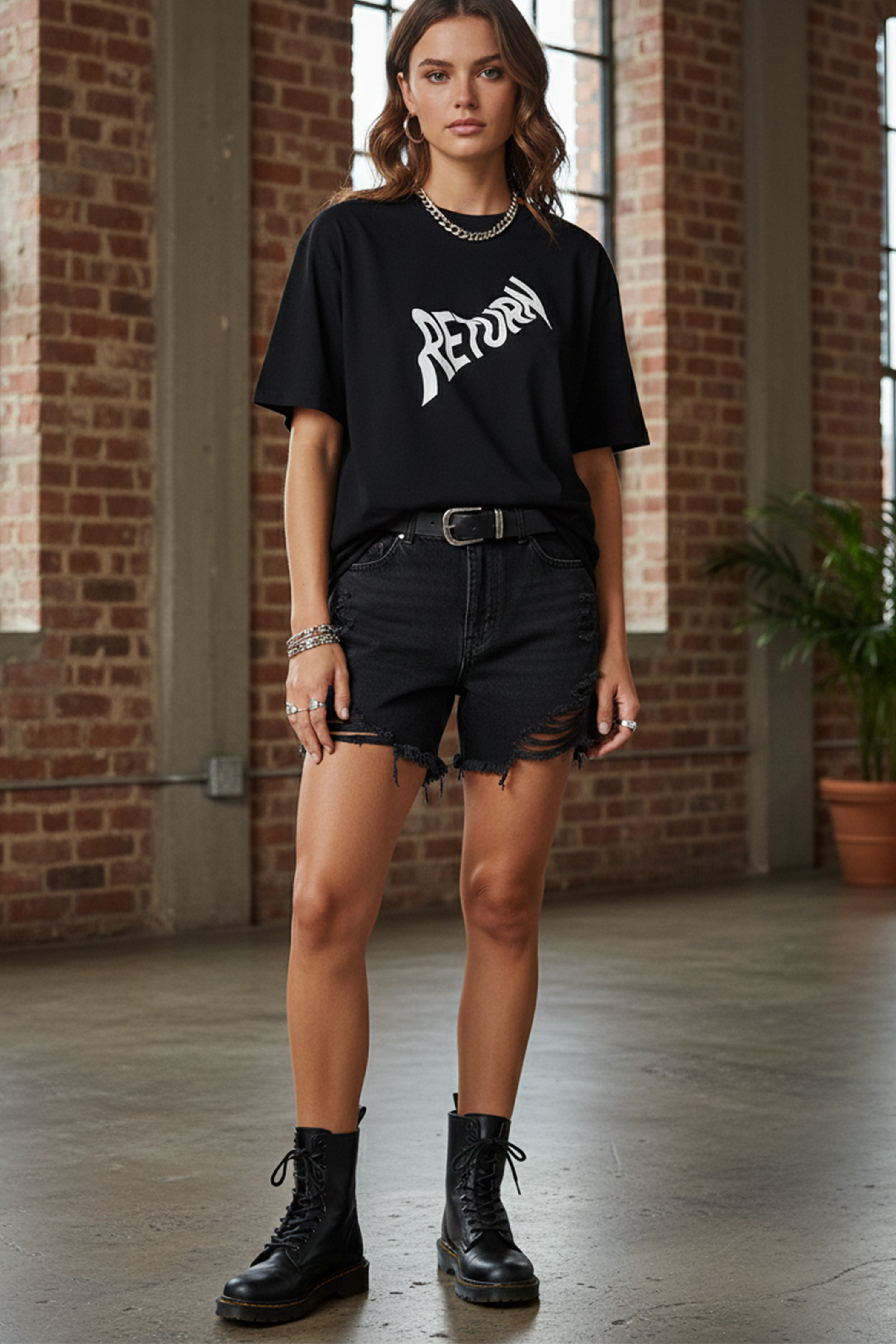 RETURN GRAPHIC PRINTED OVERSIZED T-SHIRT