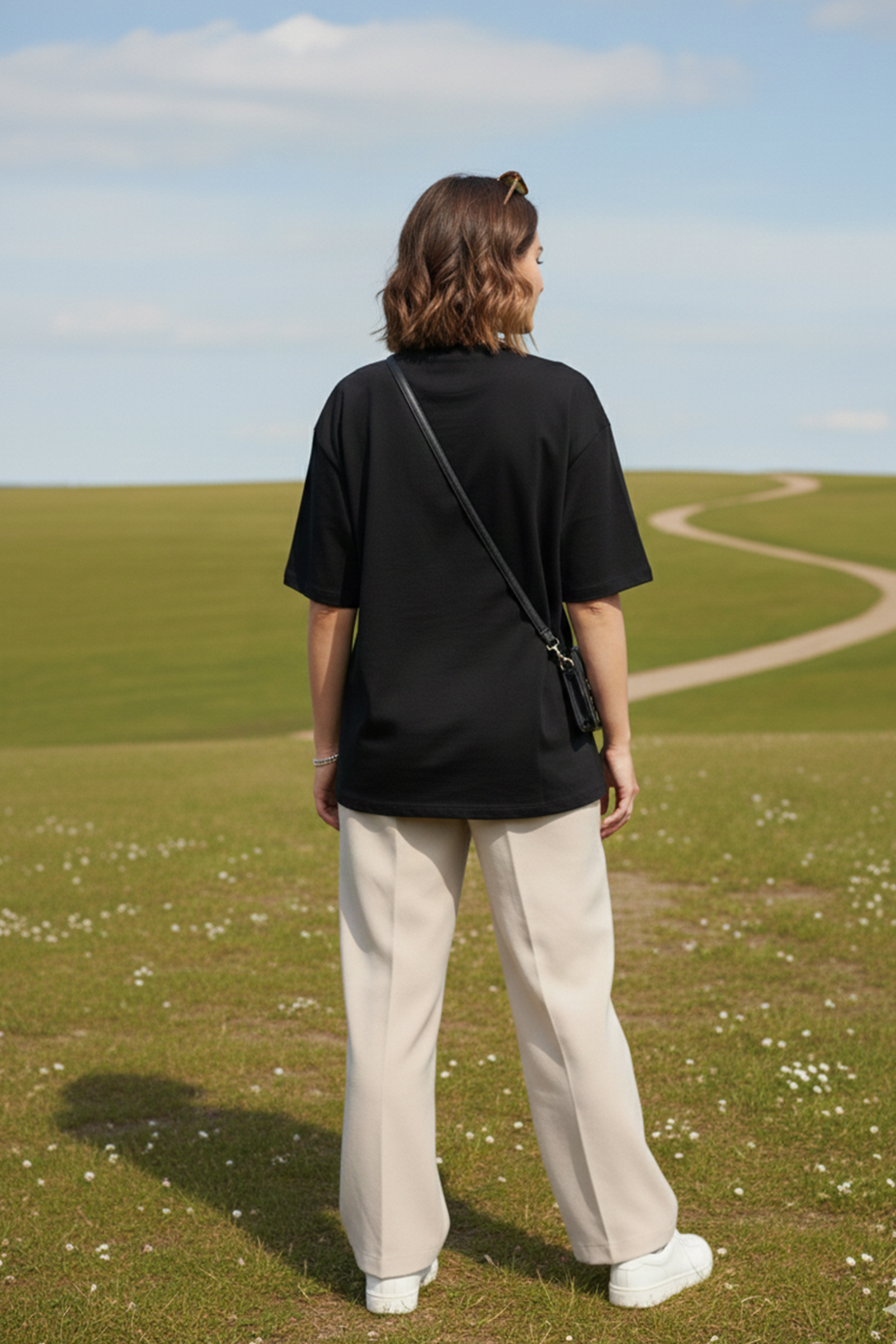 THE GOLDEN PEAK GRAPHIC PRINTED OVERSIZED T-SHIRT