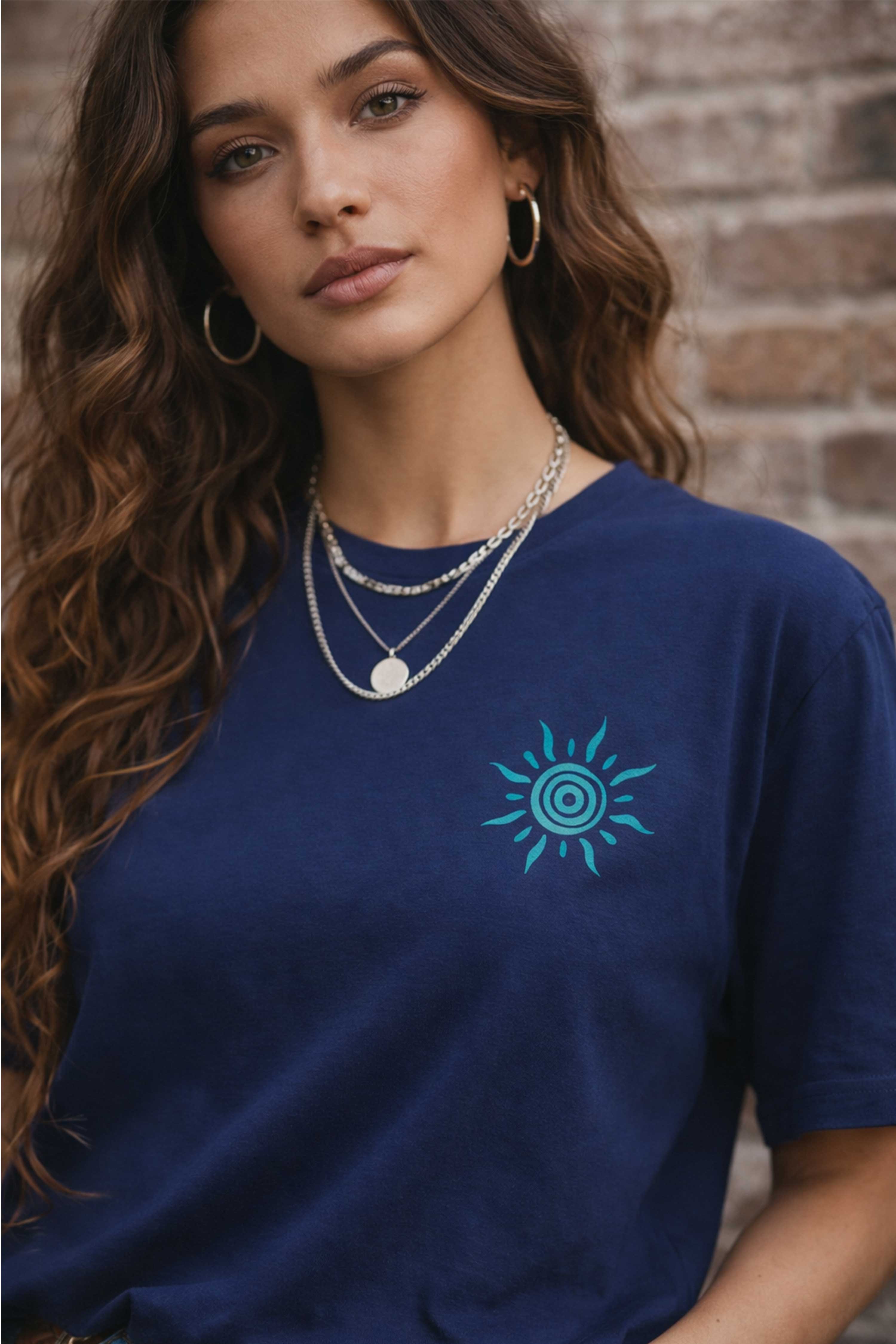 BLUE SPIRAL OVERSIZED TEE