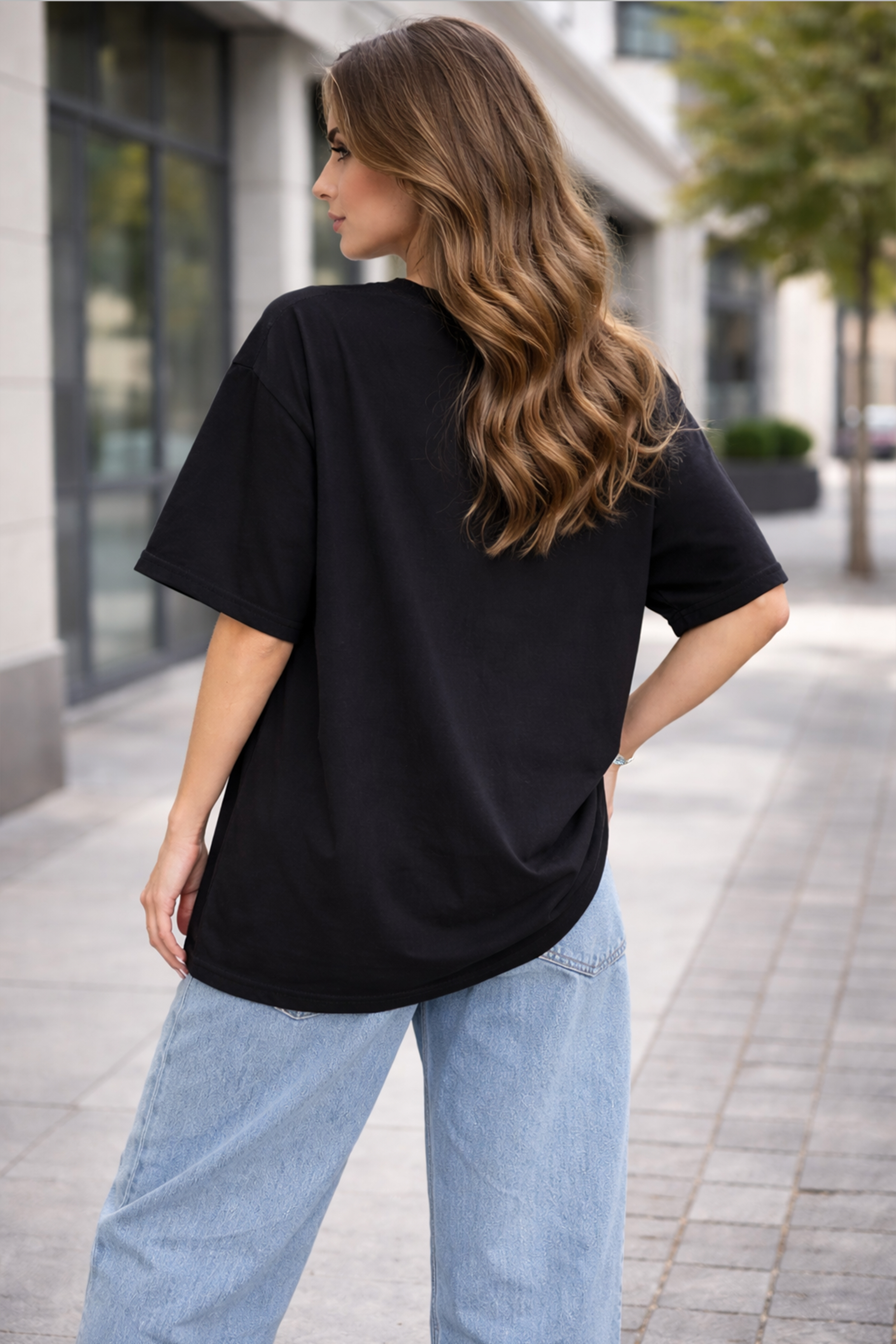 LIFE GRAPHIC PRINTED OVERSIZED TEE