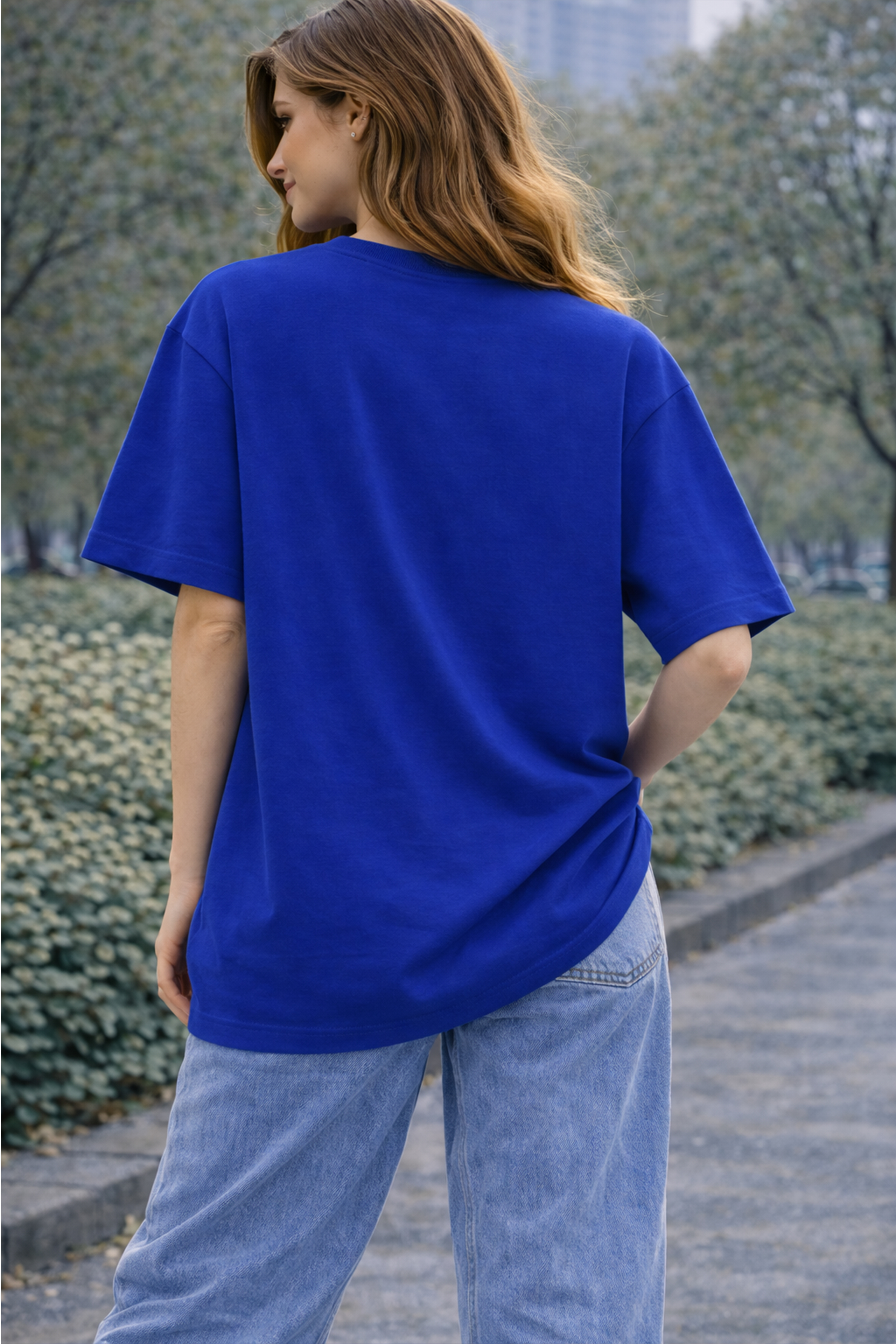 FLYING CRANES OVERSIZED TEE