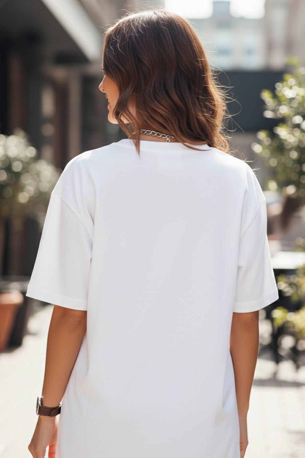 EVIL EYE GRAPHIC PRINTED OVERSIZE T-SHIRT