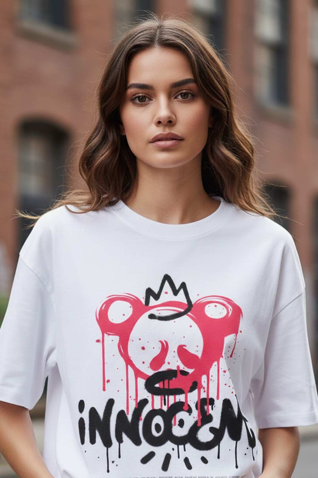 INNOCENT GRAPHIC PRINTED OVERSIZED T-SHI...