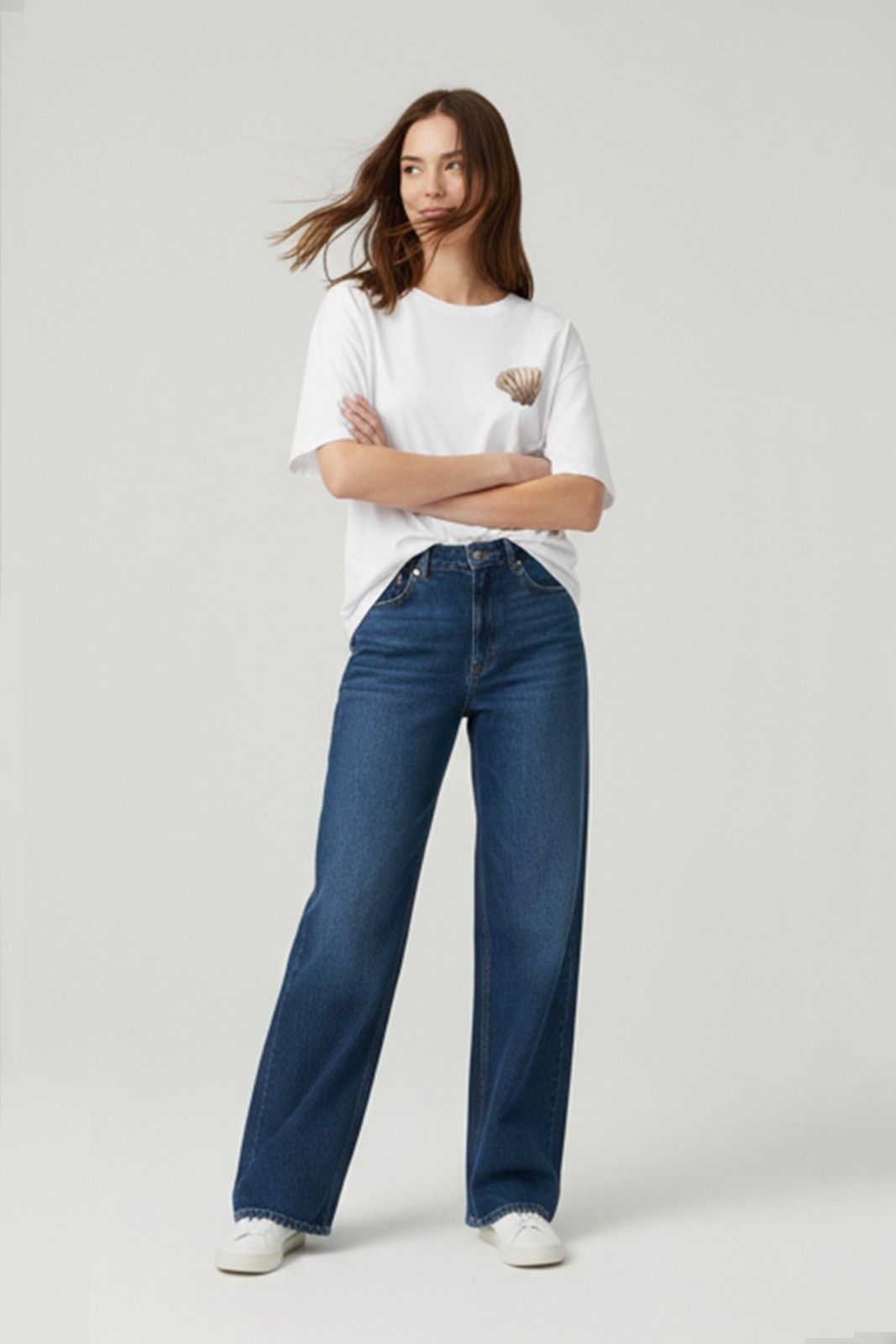 MERMAID GRAPHIC PRINTED OVERSIZED T-SHIRT