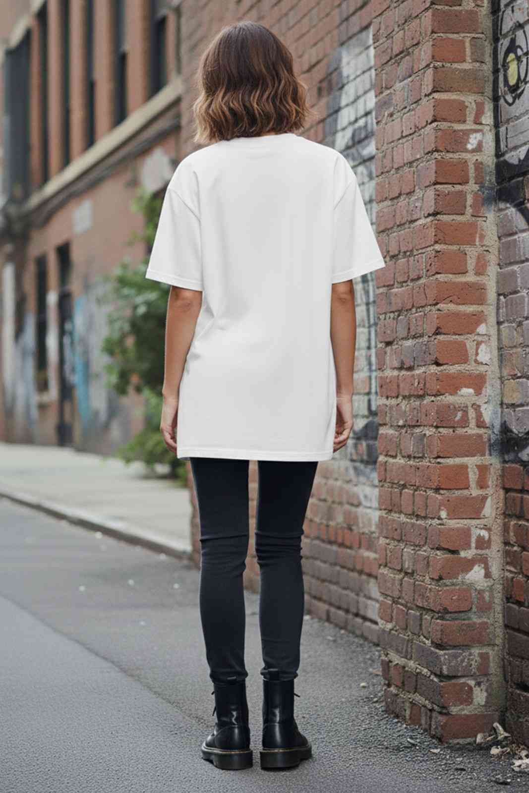 FLOWER GRAPHIC PRINTED OVERSIZED T-SHIRT