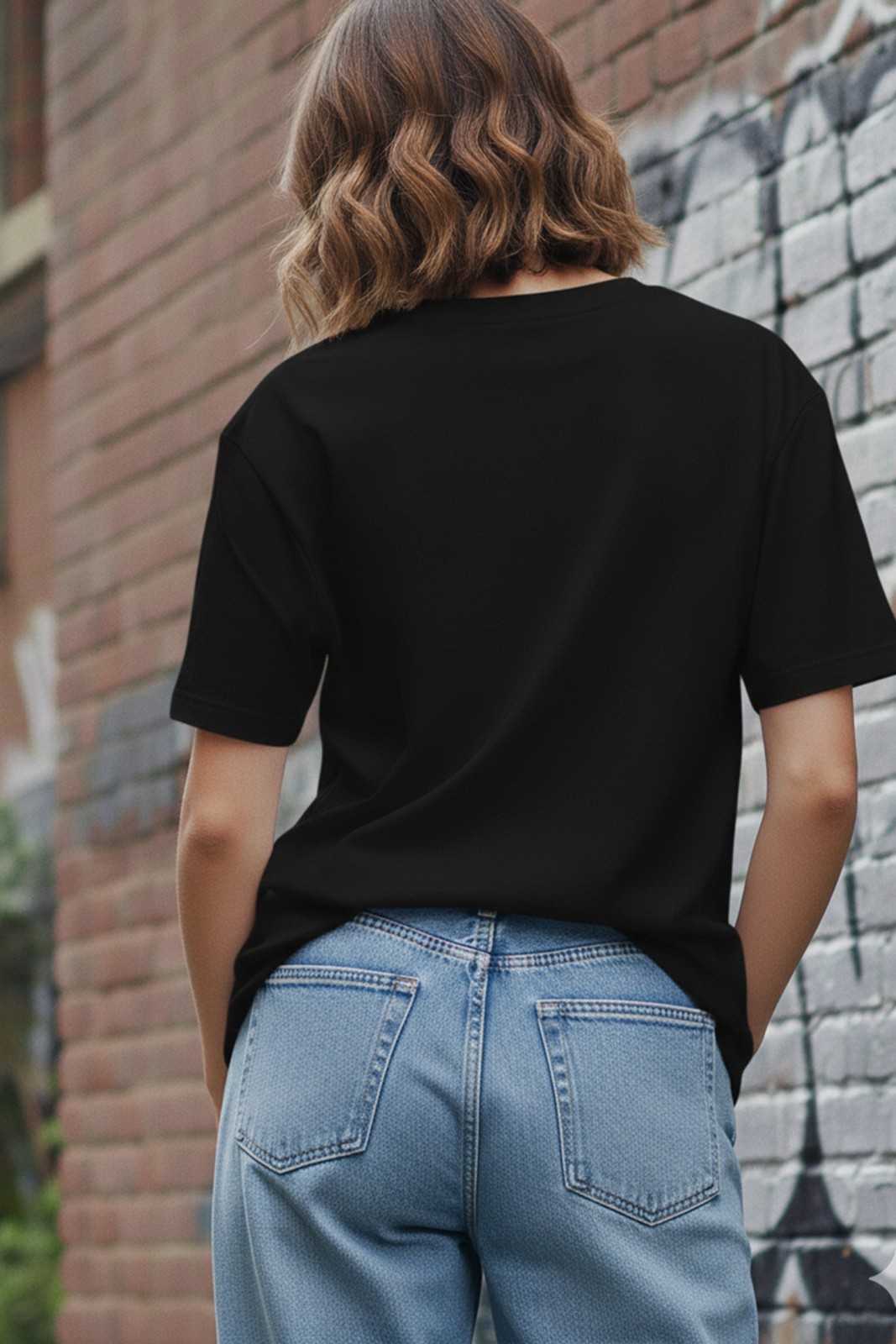 LITTLE FLOWER GRAPHIC PRINTED OVERSIZED T-SHIRT