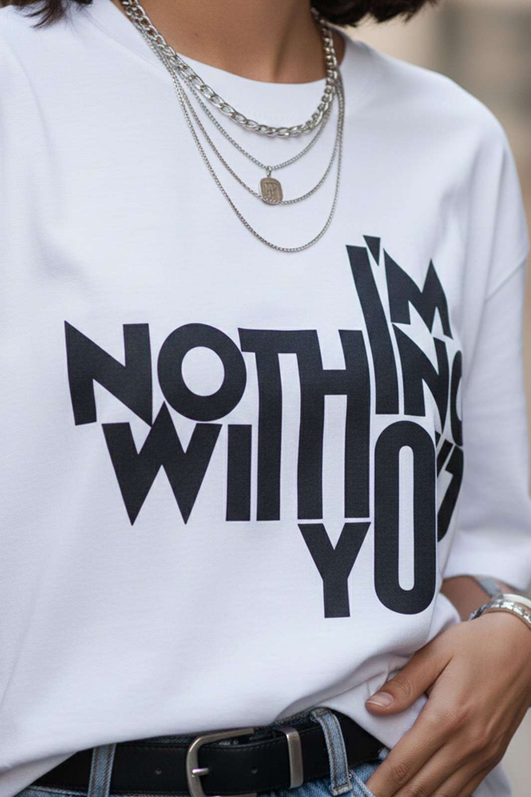 NOTHING WITHOUT YOU OVERSIZED TEE