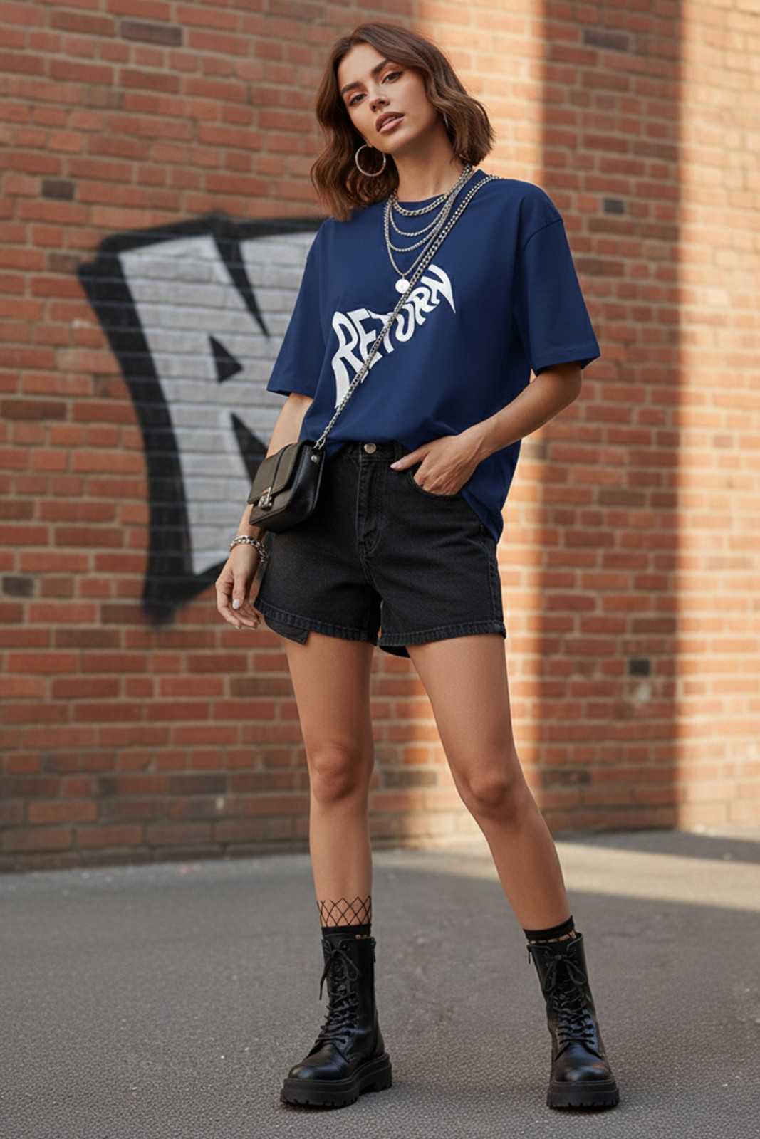 RETURN GRAPHIC PRINTED OVERSIZED T-SHIRT