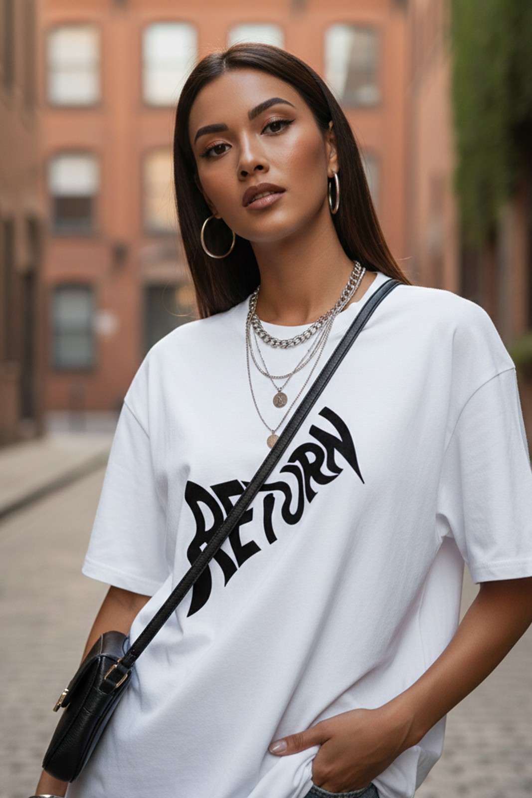 RETURN GRAPHIC PRINTED OVERSIZED T-SHIRT