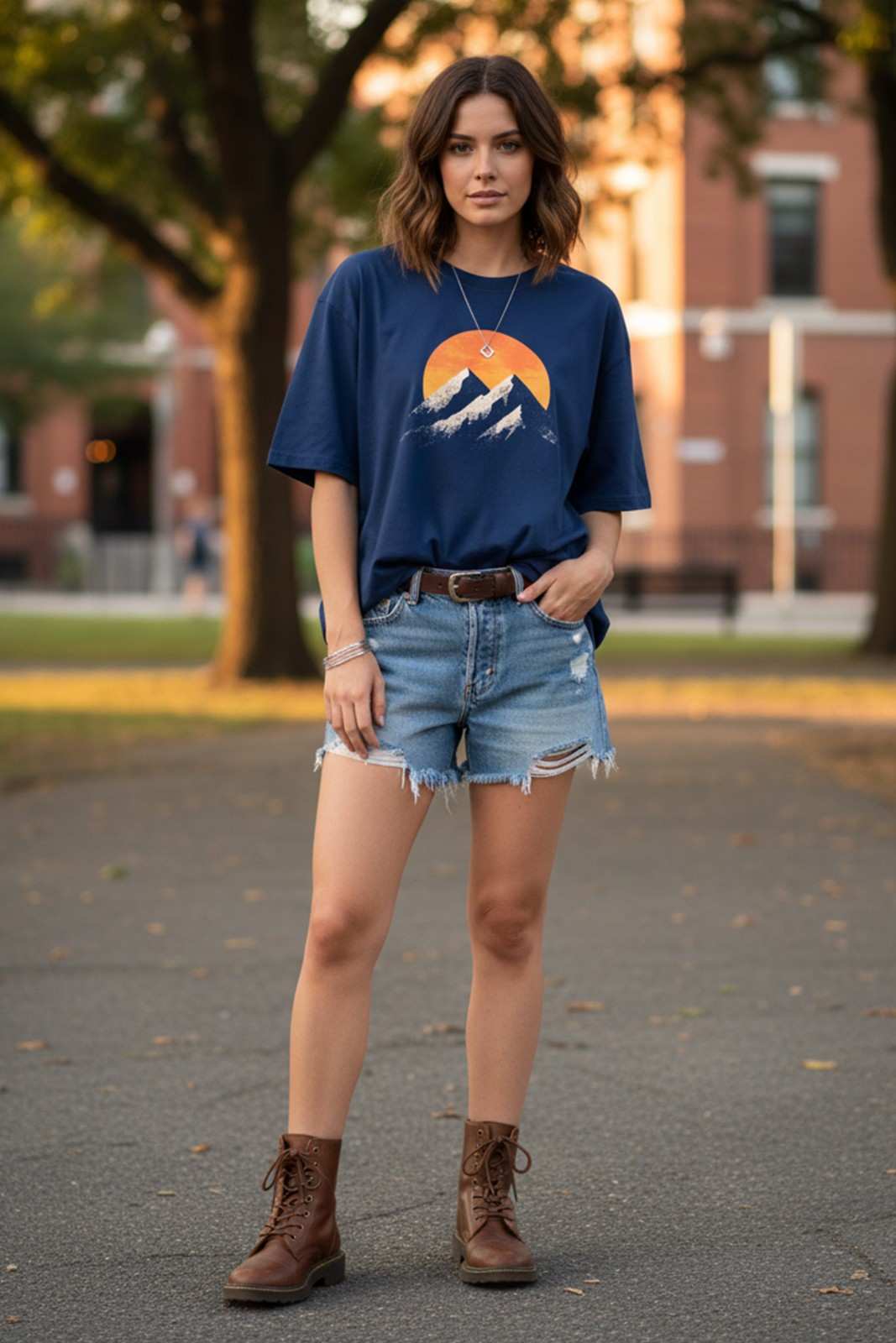 THE GOLDEN PEAK GRAPHIC PRINTED OVERSIZE...