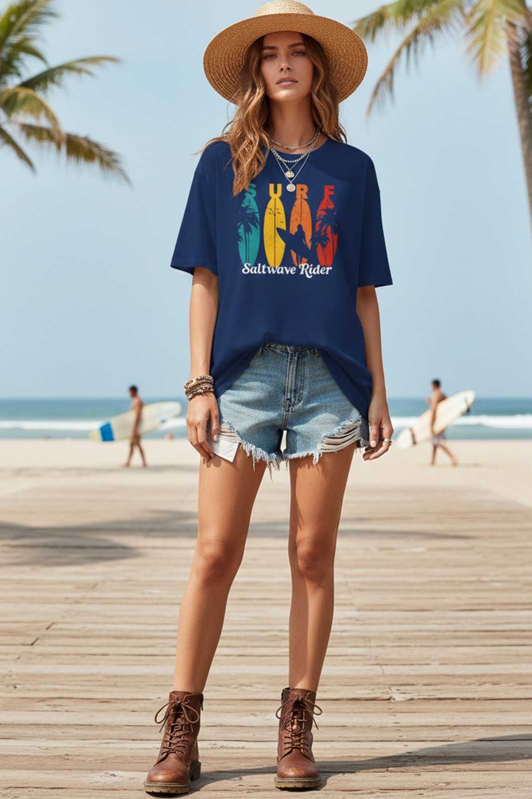 SUNSET BOARD GRAPHIC PRINTED OVERSIZED T...