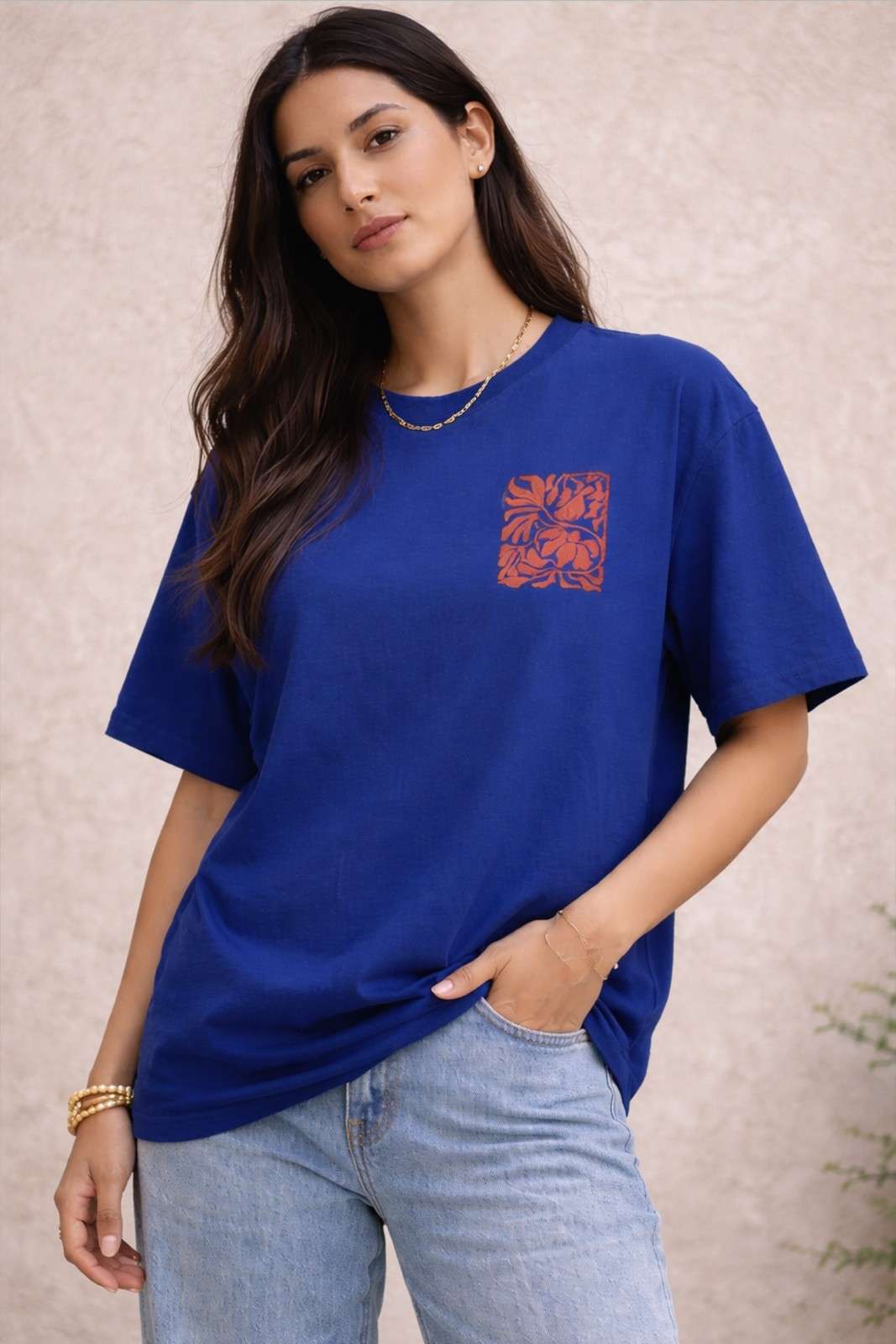 BIRD GRAPHIC PRINTED OVERSIZED TEE