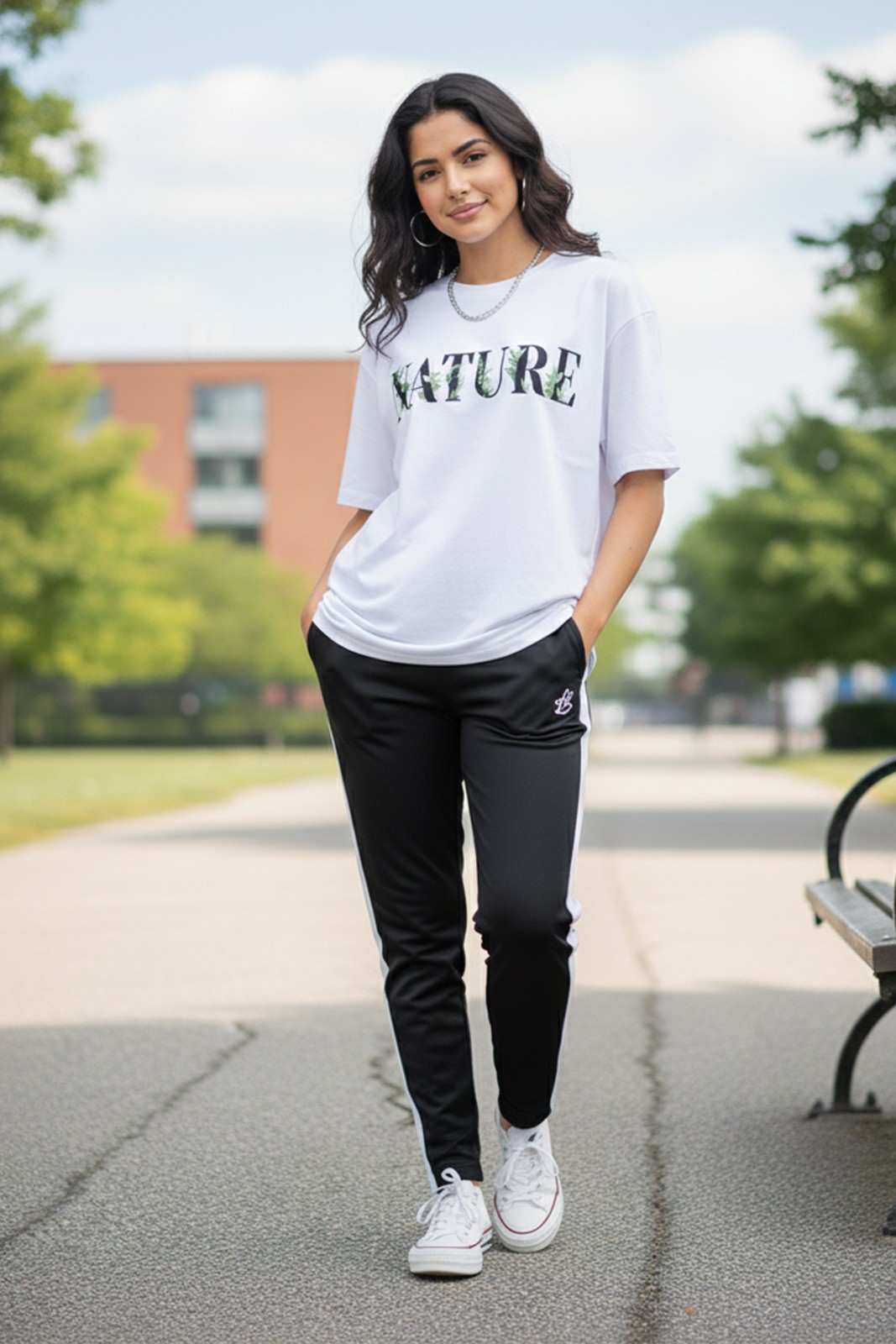 NATURE GRAPHIC PRINTED OVERSIZED TEE