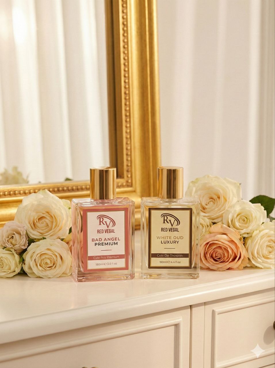 Red Vocal Bad Angel For Women & White Oud Luxury Premium Perfume Set for Unisex | Long-Lasting Eau De Toilette | Women & Unisex | 2 × 100ml Combo