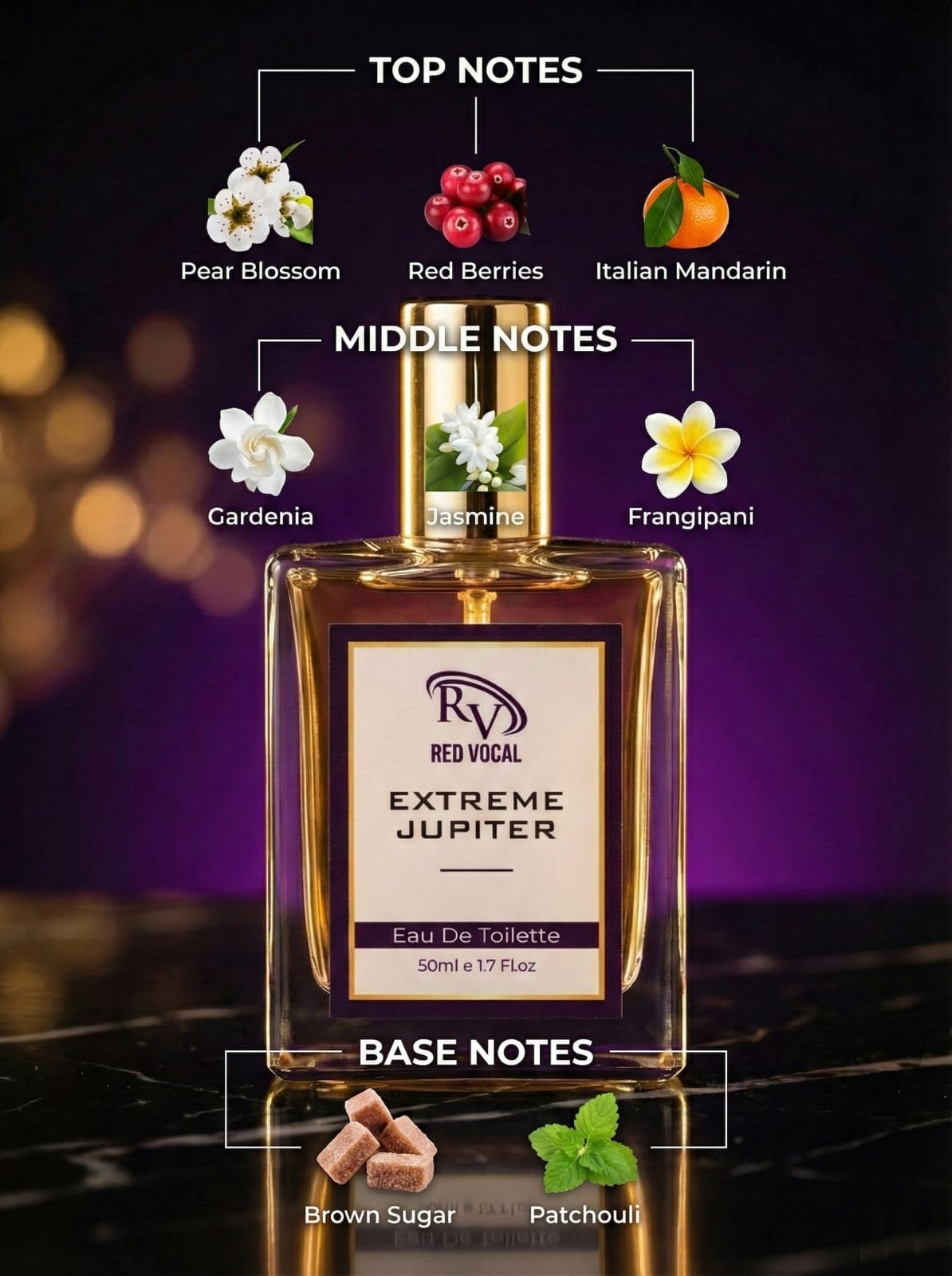 Red Vocal White Oud Saffron For Unisex & Extreme Jupiter Premium Perfume Set For Women | Long-Lasting Eau De Toilette | 2 x 50ml