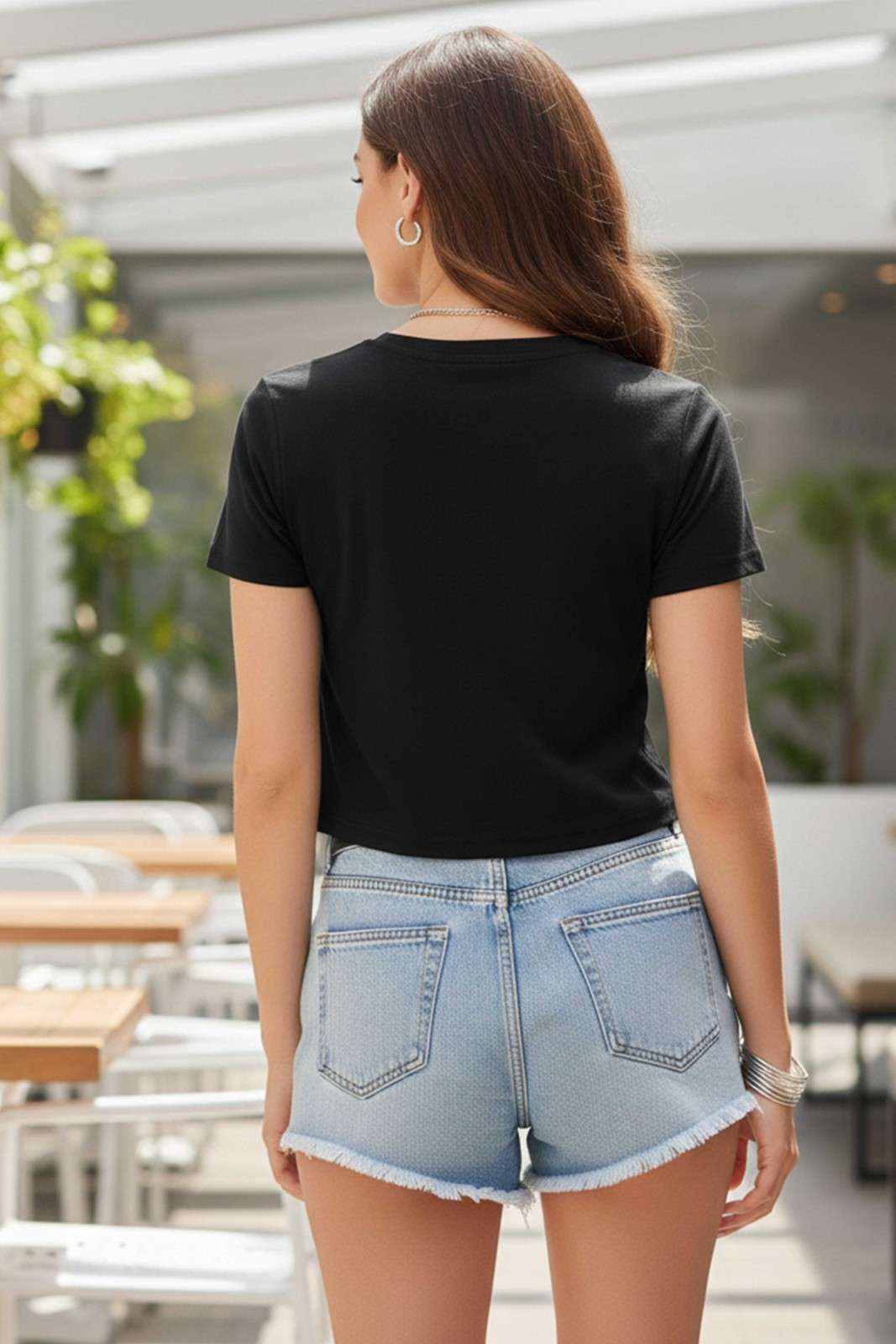 PINK ON STATEMENT CROP TEE