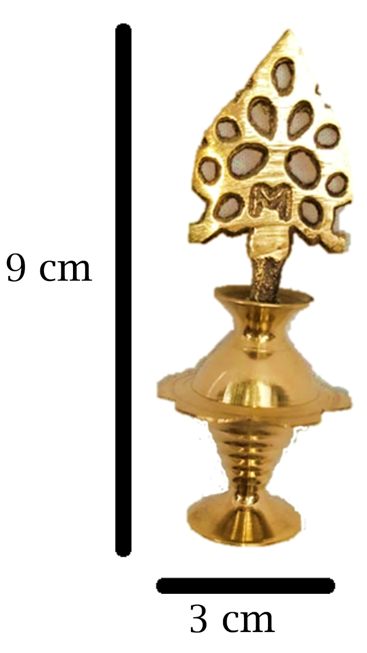 Brass Surmedani With Funnel/Kuppi And Surma Use In Eye's Makeup [Size-9-cm] Pack Of-1 Funnel, 2 Surma Packed, 1 Brass Surmedani