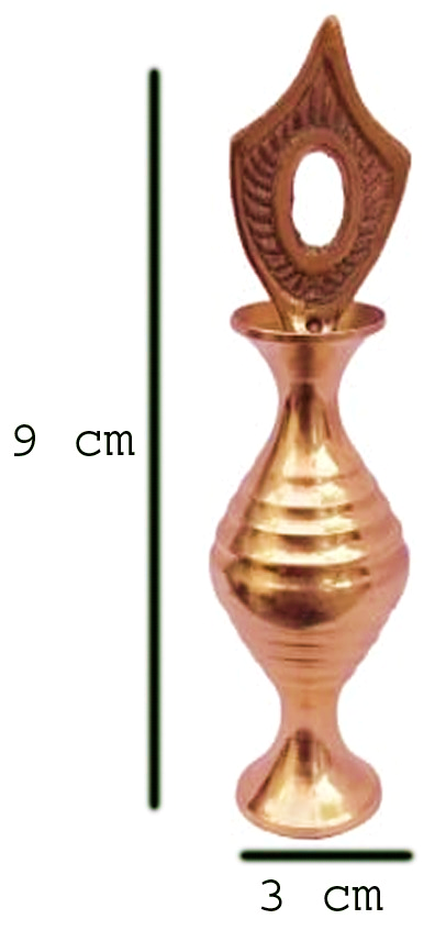 Brass Surmedani With Funnel/Kuppi And Surma Use In Eye's Makeup [Size-9-cm] Pack Of-1 Funnel, 2 Surma Packed, 1 Brass Surmedani