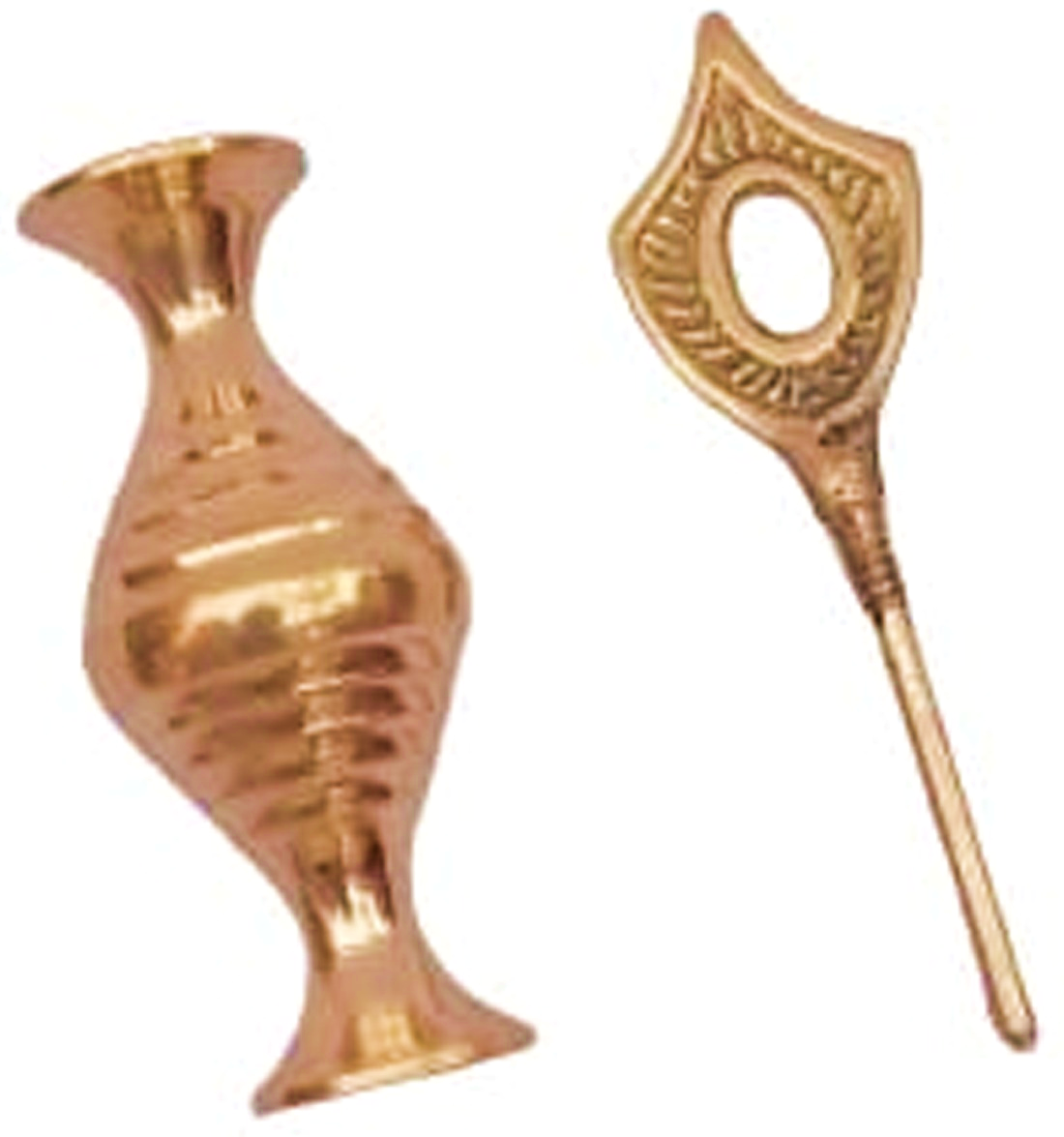 Brass Surmedani With Funnel/Kuppi And Surma Use In Eye's Makeup [Size-9-cm] Pack Of-1 Funnel, 2 Surma Packed, 1 Brass Surmedani