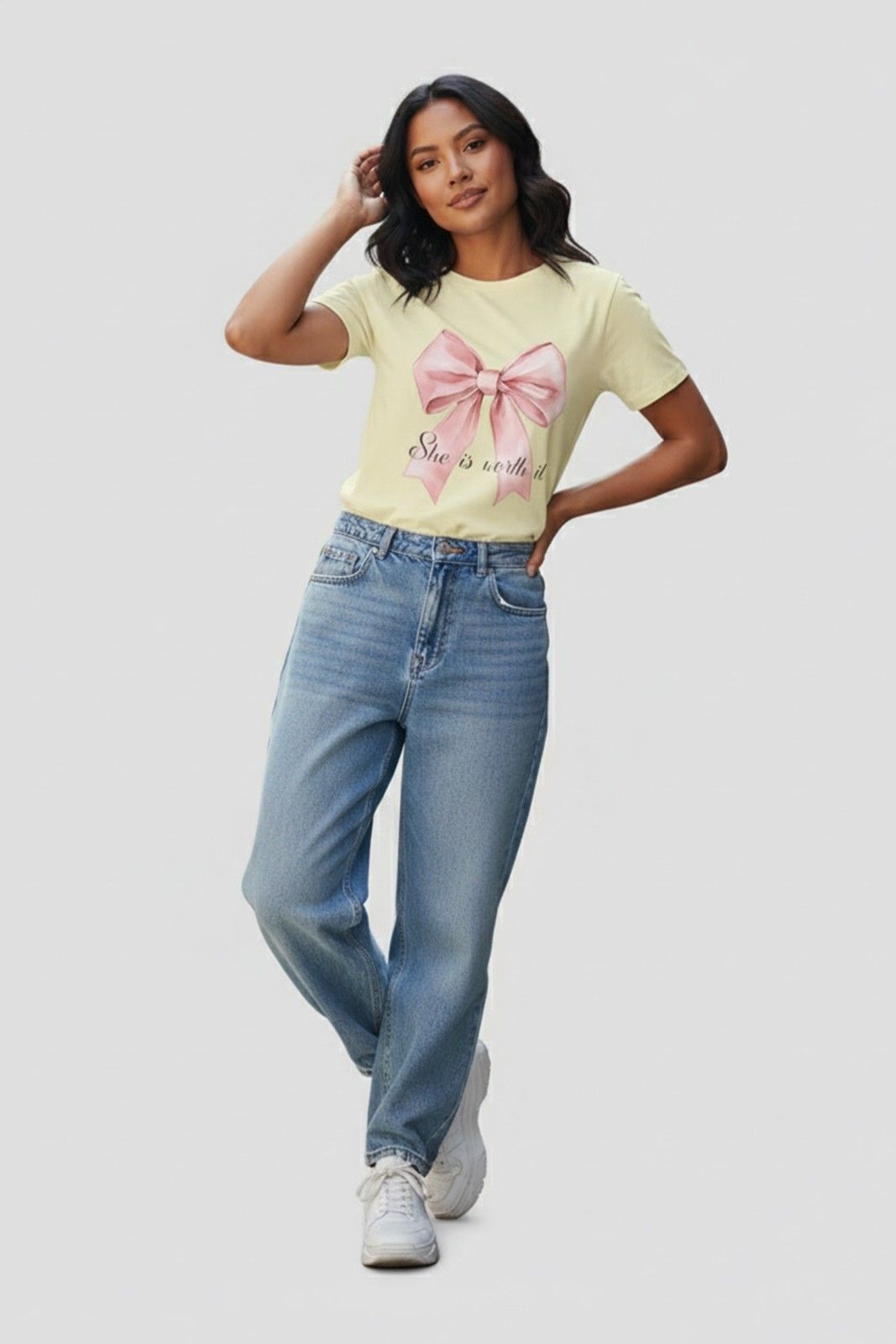 BOW GRAPHIC PRINTED REGULAR T-SHIRT