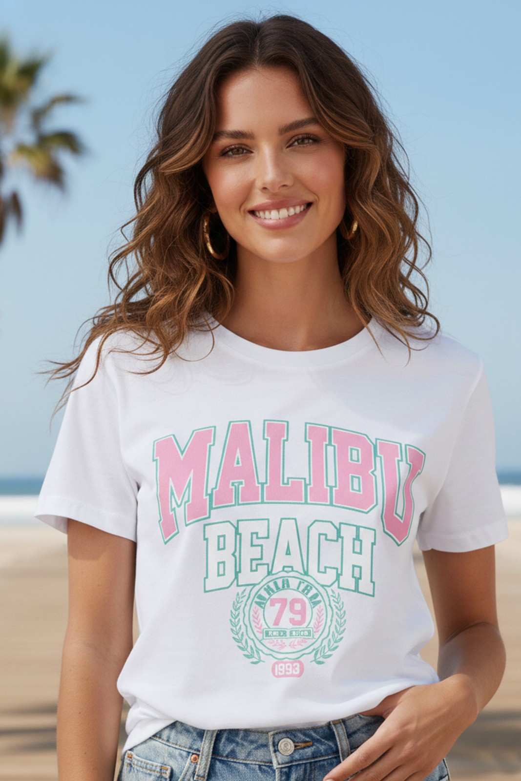 MALIBU GRAPHIC PRINTED REGULAR T-SHIRT