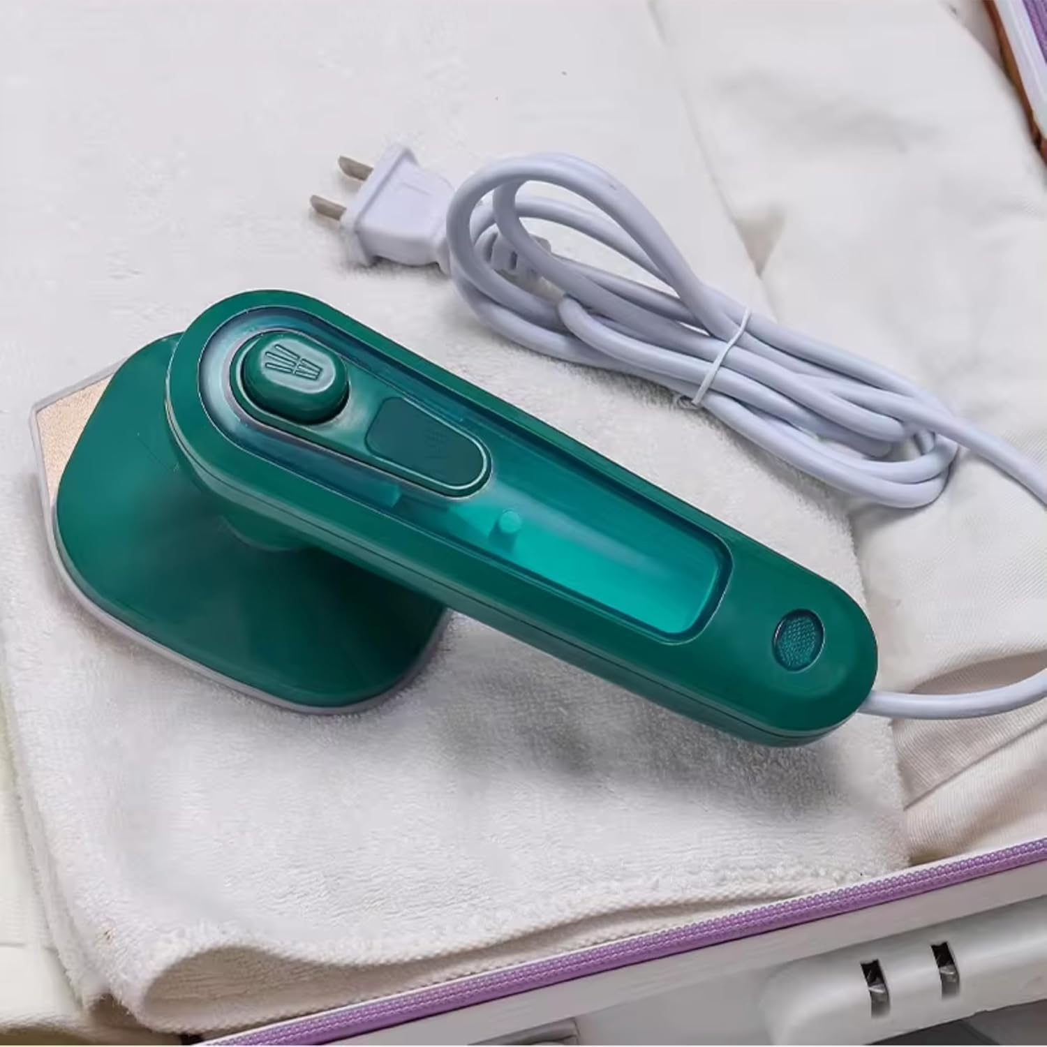 Compact Handheld Steamer | Quick Heat | Dual-Mode Ironing | Fabric-Safe Soleplate | Travel-Friendly Design | Easy-to-Use Visible Water Tank
