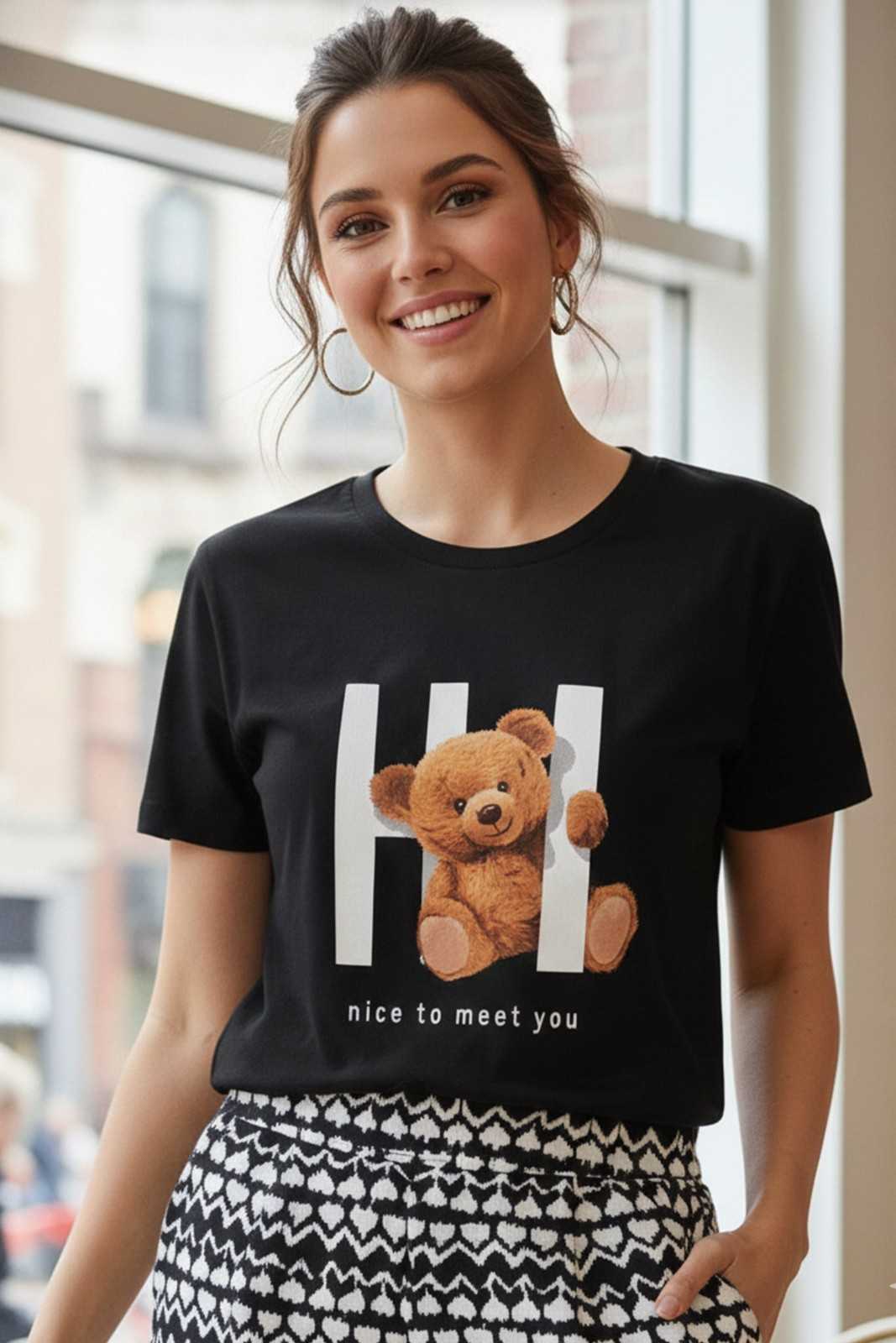 TEDDY GRAPHIC PRINTED REGULAR T-SHIRT