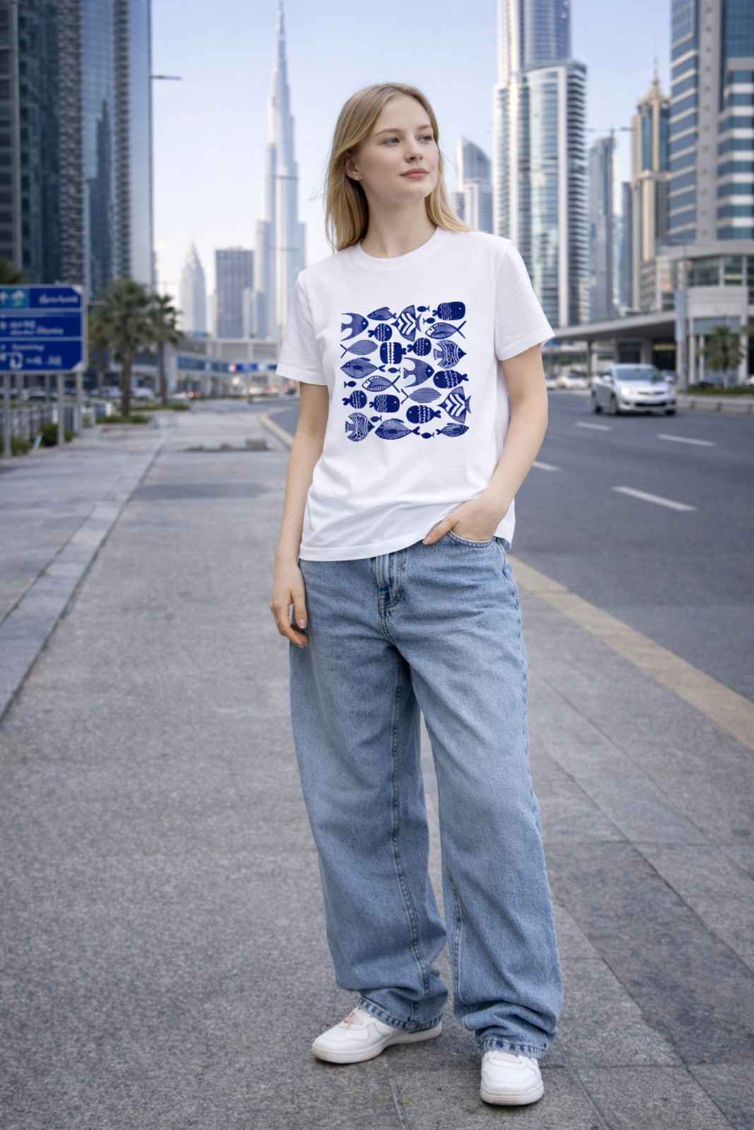 FISH GRAPHIC PRINTED TEE