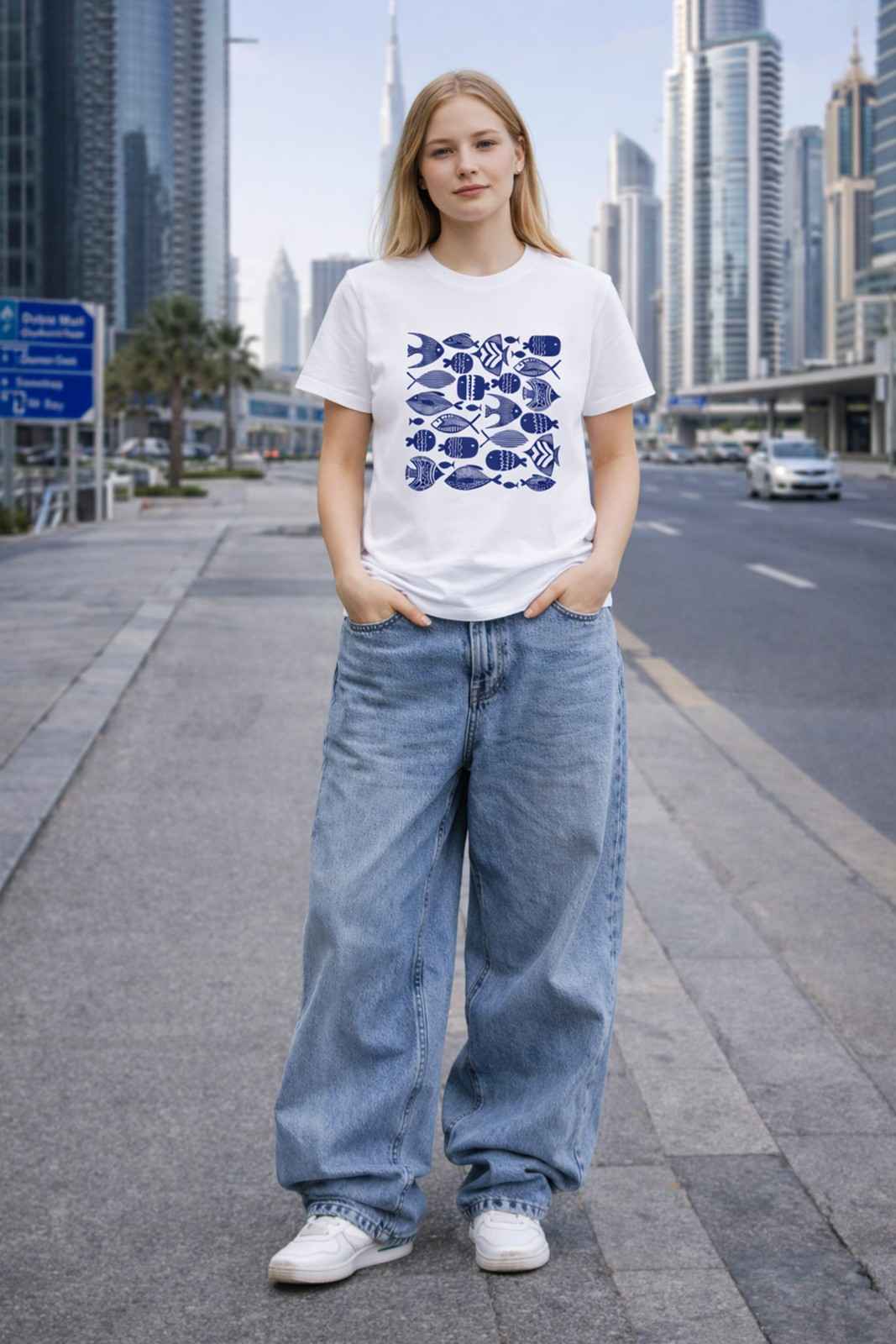 FISH GRAPHIC PRINTED TEE