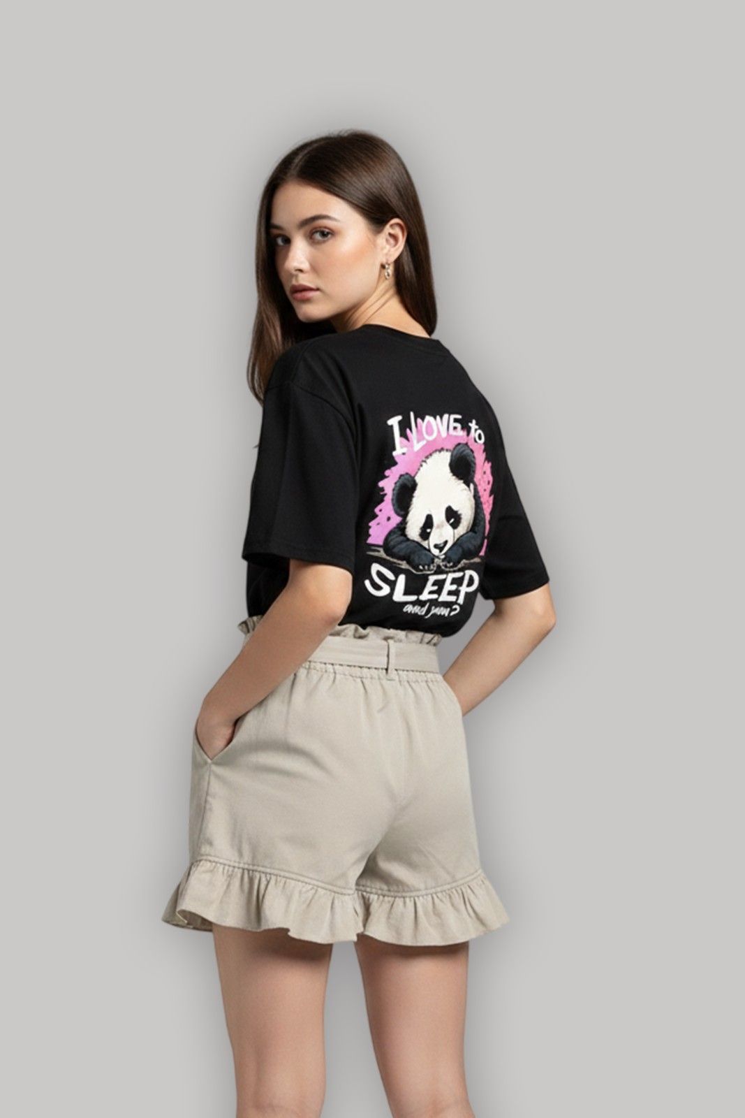PANDA GRAPHIC PRINTED REGULAR T-SHIRT