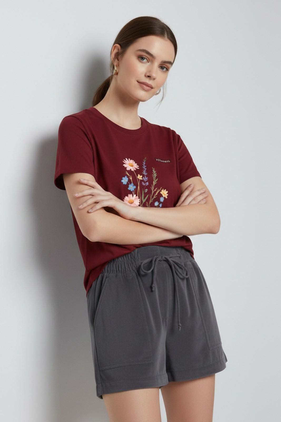 FLOWER GRAPHIC PRINTED REGULAR T-SHIRT