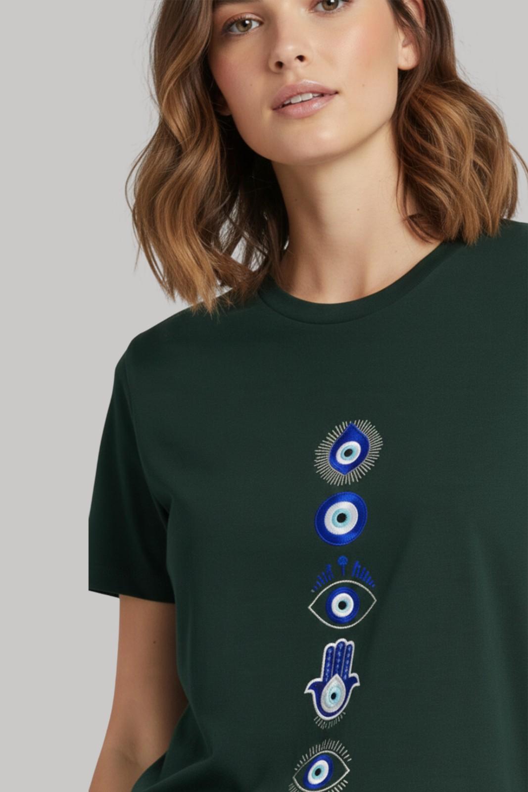 EVIL EYE GRAPHIC PRINTED REGULAR T-SHIRT