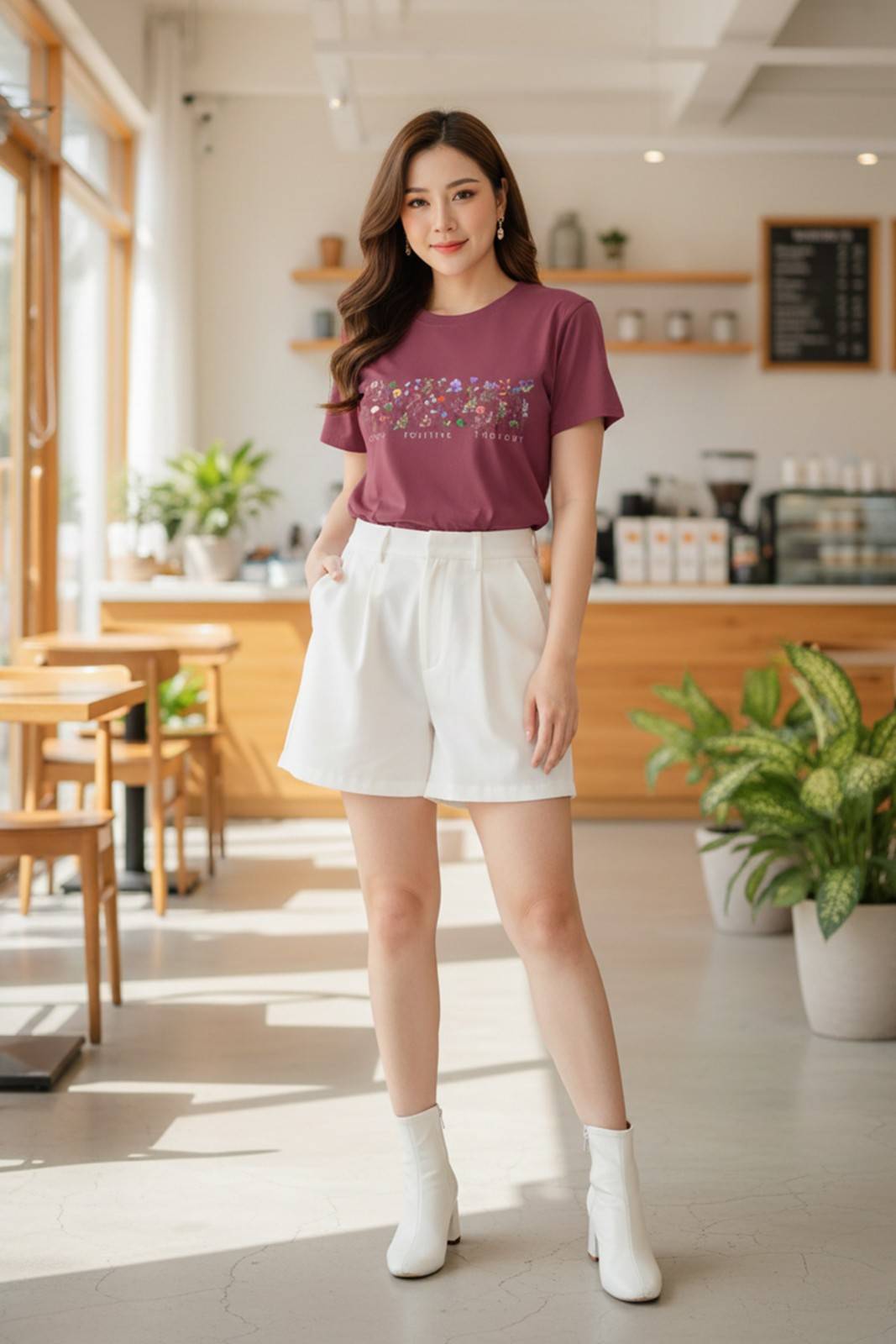 BOTANICAL GRAPHIC PRINTED REGULAR T-SHIR...