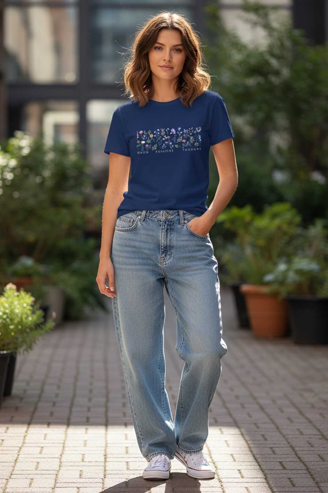 BOTANICAL GRAPHIC PRINTED REGULAR T-SHIR...