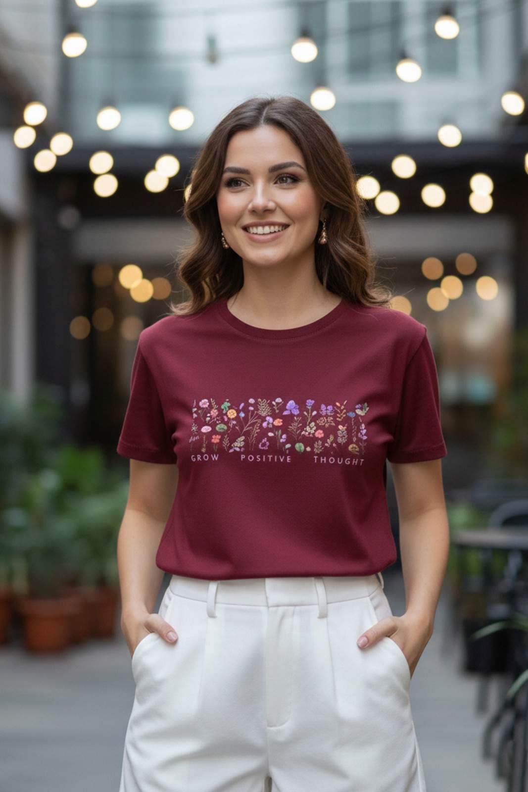 BOTANICAL GRAPHIC PRINTED REGULAR T-SHIRT