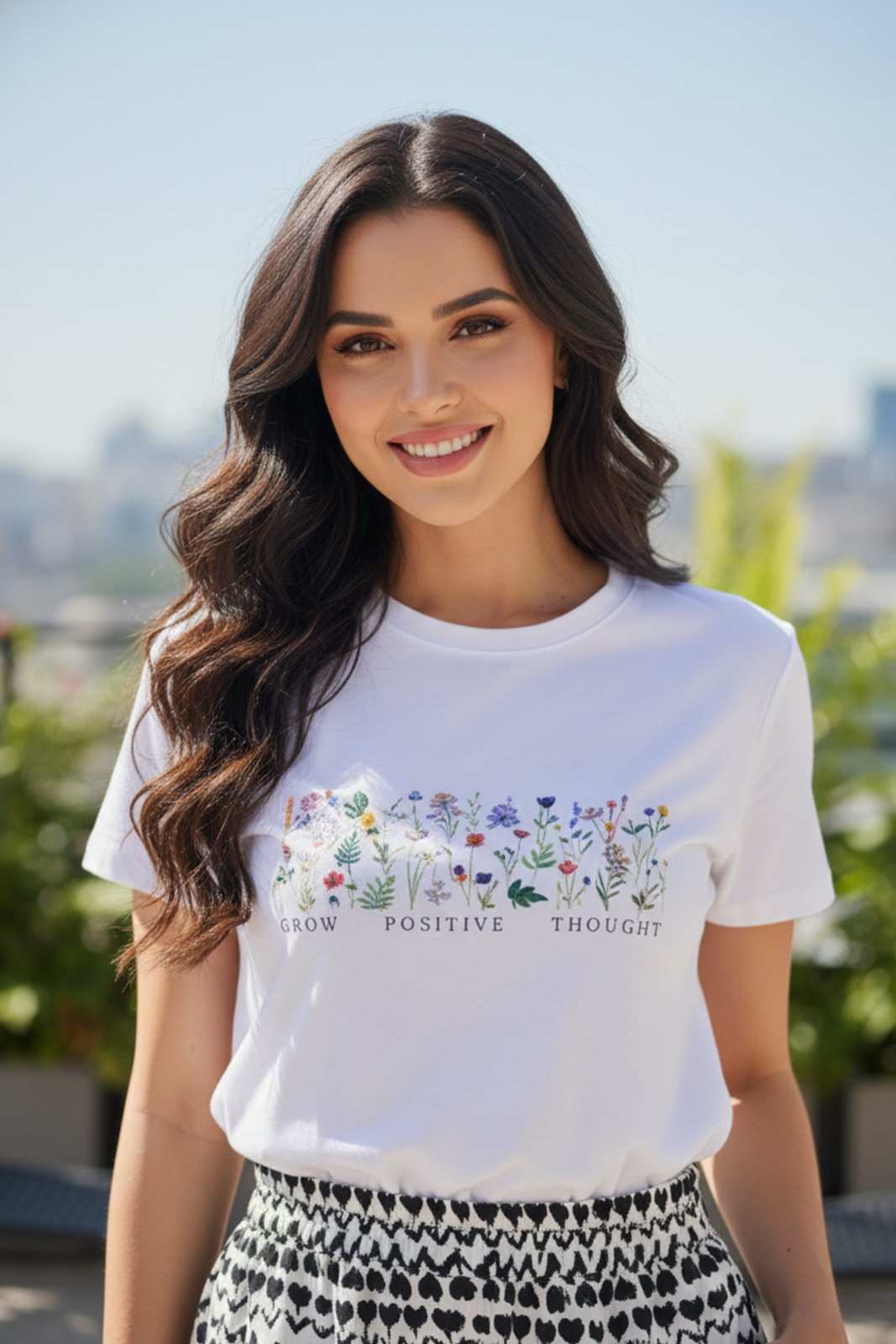 BOTANICAL GRAPHIC PRINTED REGULAR T-SHIRT