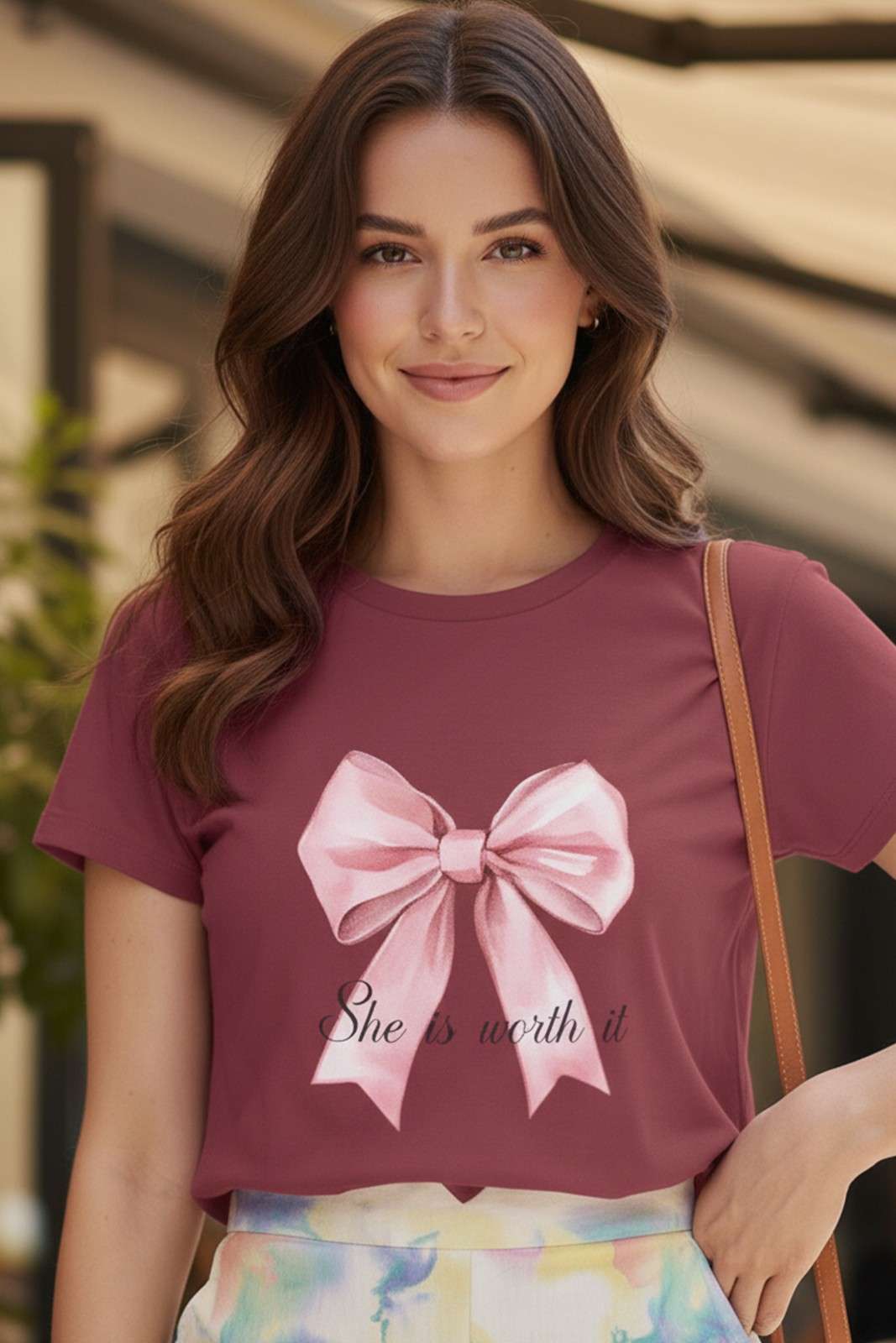BOW GRAPHIC PRINTED REGULAR T-SHIRT