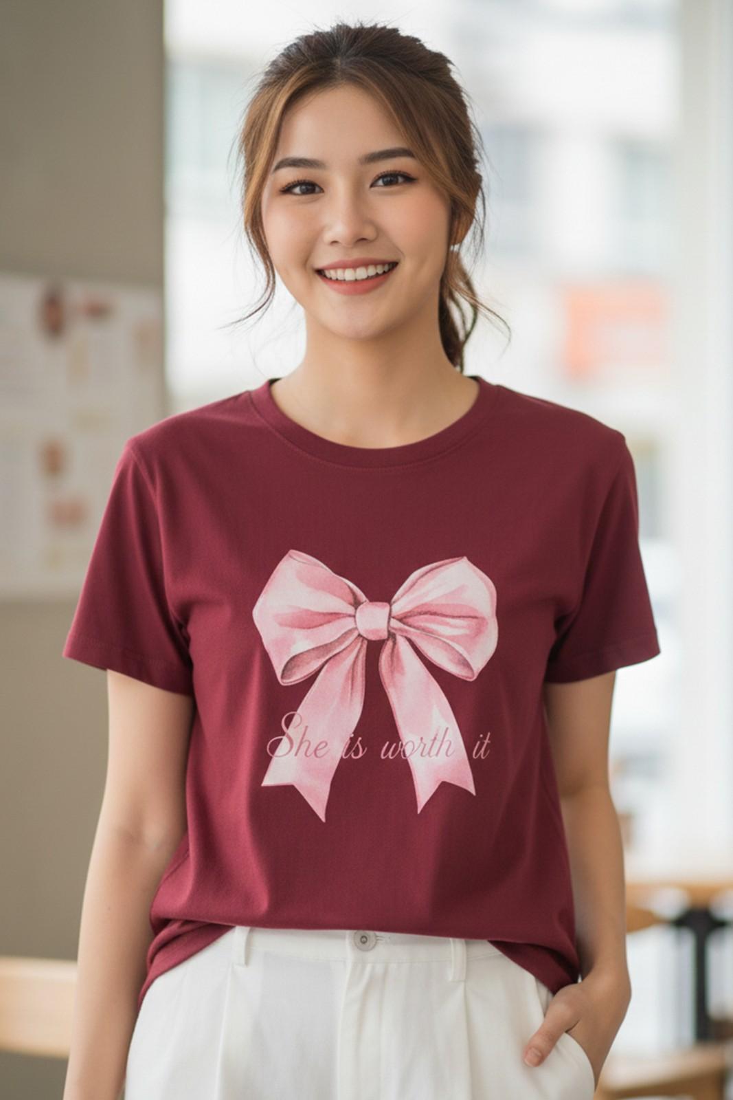 BOW GRAPHIC PRINTED REGULAR T-SHIRT