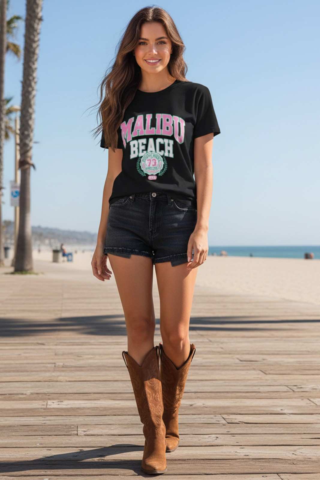 MALIBU GRAPHIC PRINTED REGULAR T-SHIRT