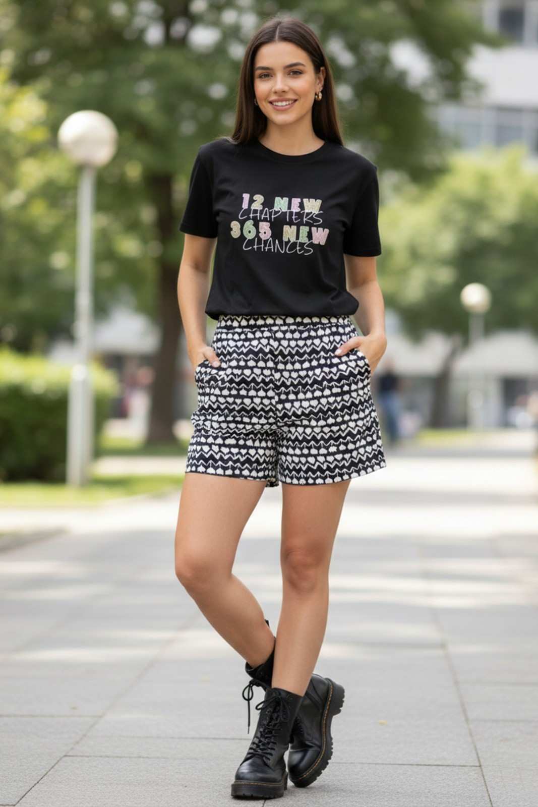 NEW YEAR GRAPHIC PRINTED REGULAR T-SHIRT