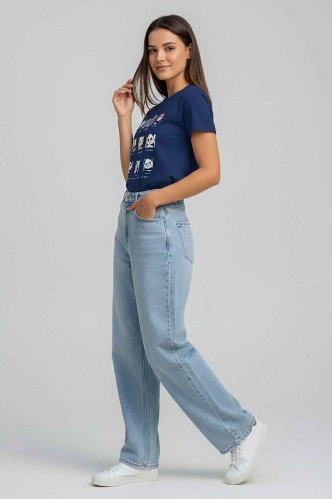 PANDA'S MOOD PRINTED REGULAR T-SHIRT