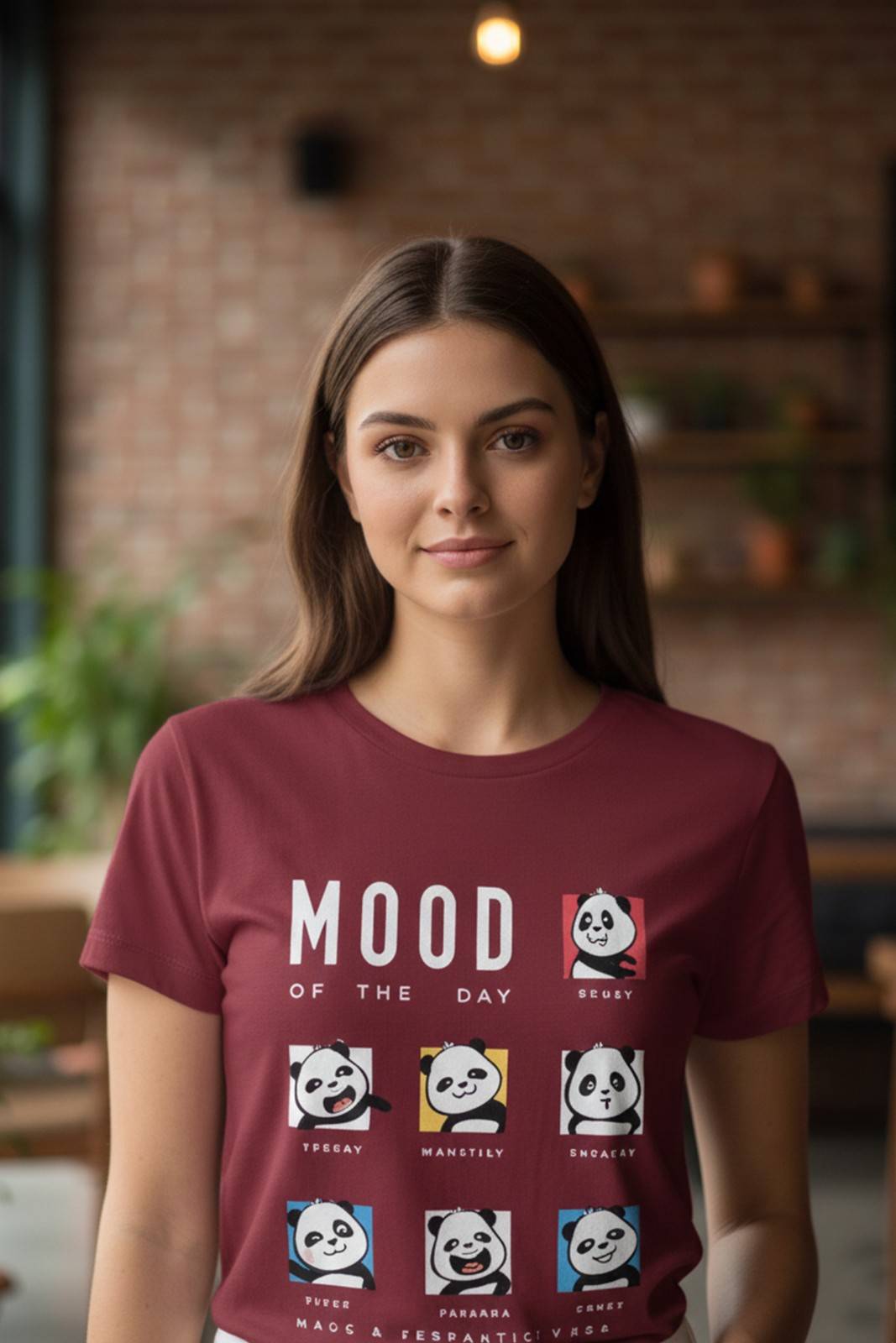 PANDA'S MOOD PRINTED REGULAR T-SHIRT