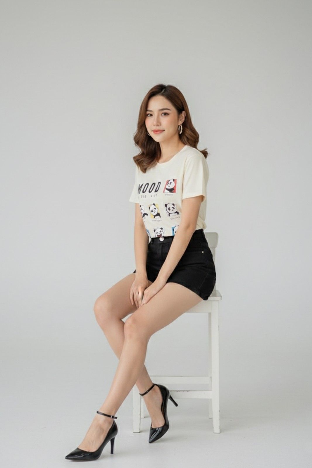PANDA'S MOOD PRINTED REGULAR T-SHIRT