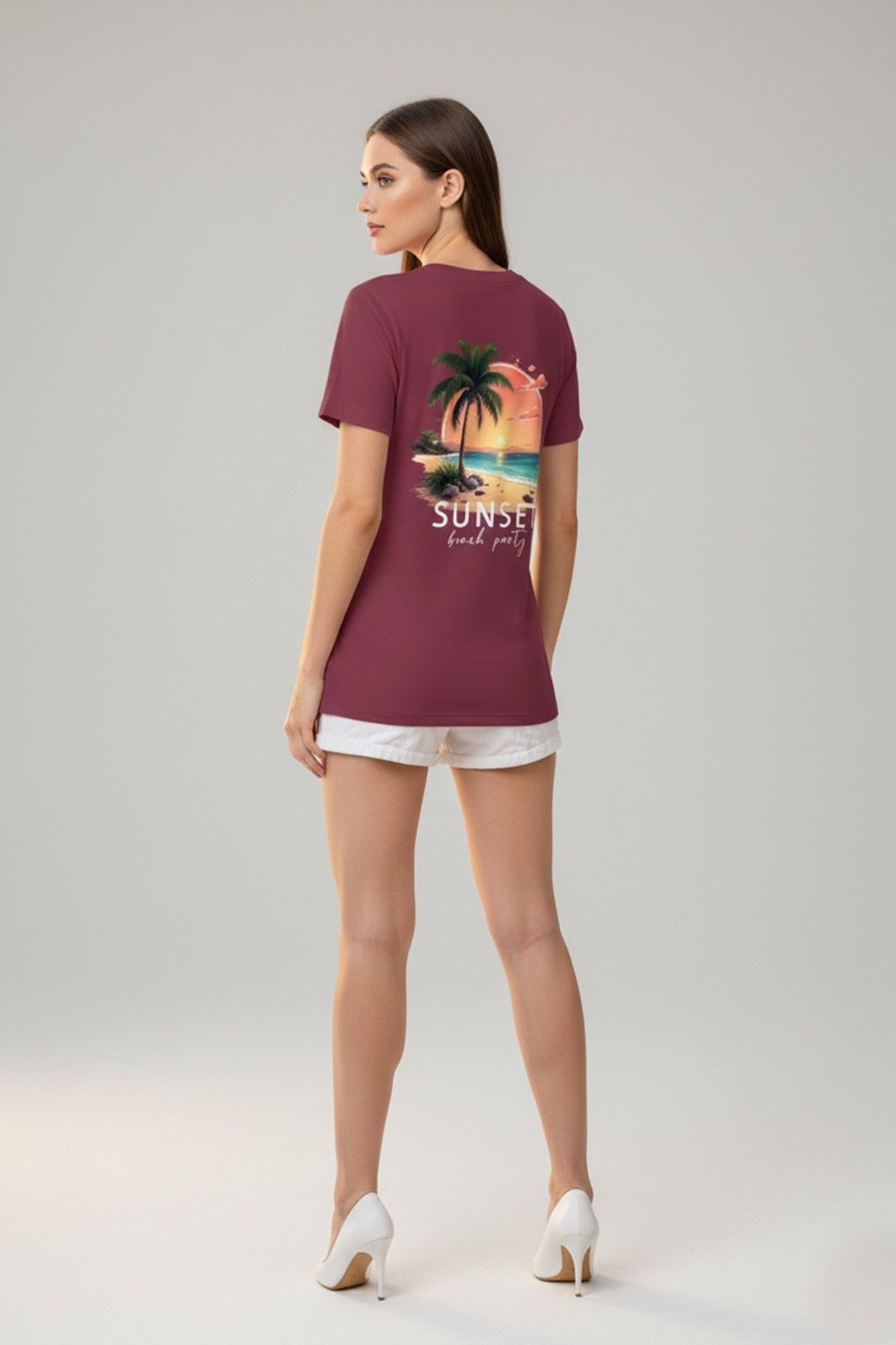 SUNSET GRAPHIC PRINTED REGULAR T-SHIRT