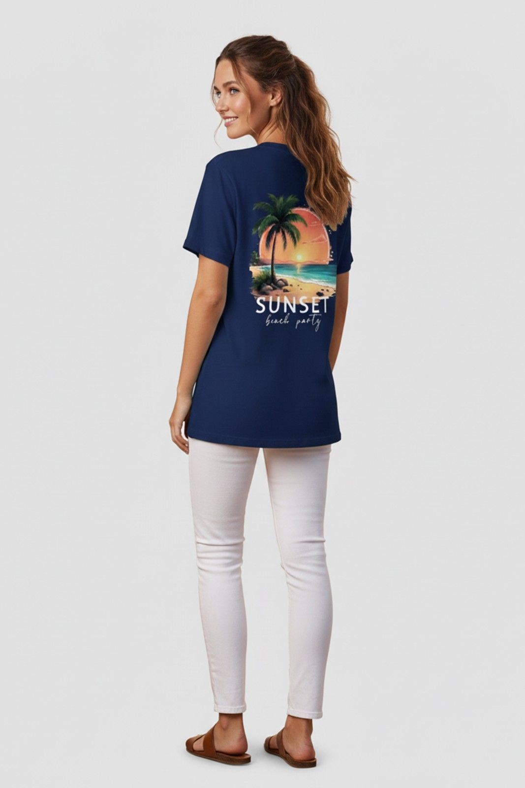 SUNSET GRAPHIC PRINTED REGULAR T-SHIRT