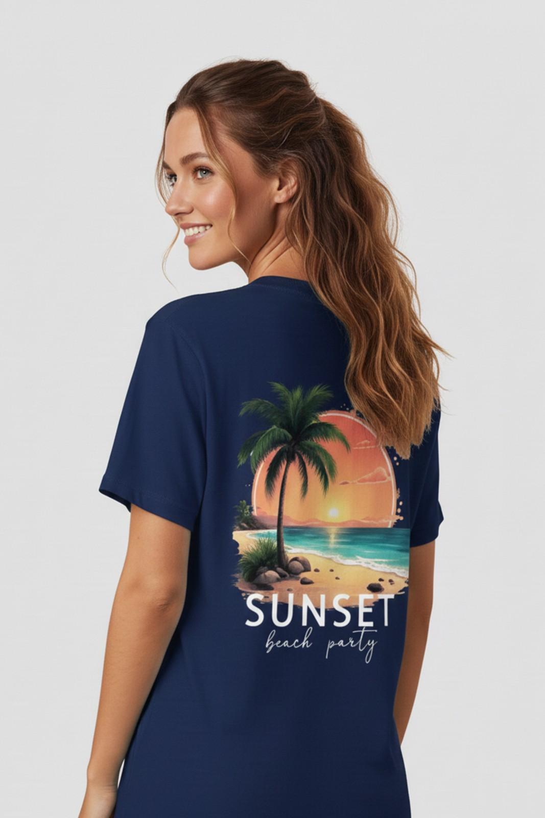SUNSET GRAPHIC PRINTED REGULAR T-SHIRT