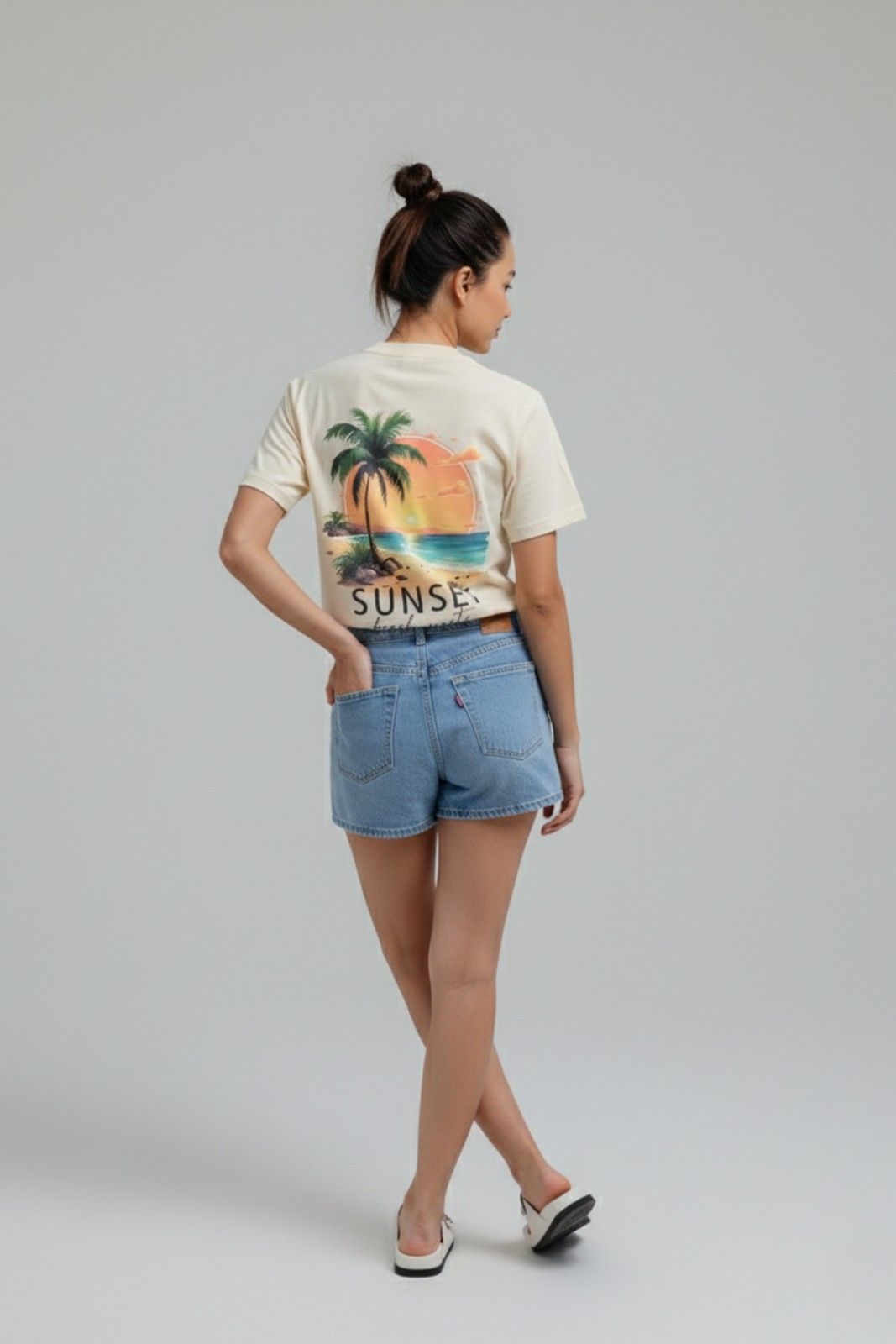 SUNSET GRAPHIC PRINTED REGULAR T-SHIRT