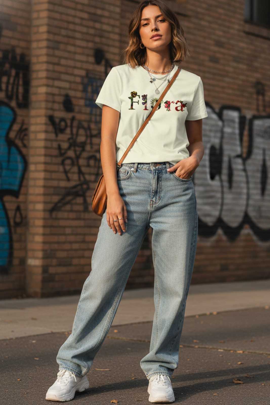 FLORA GRAPHIC PRINTED REGULAR TEE