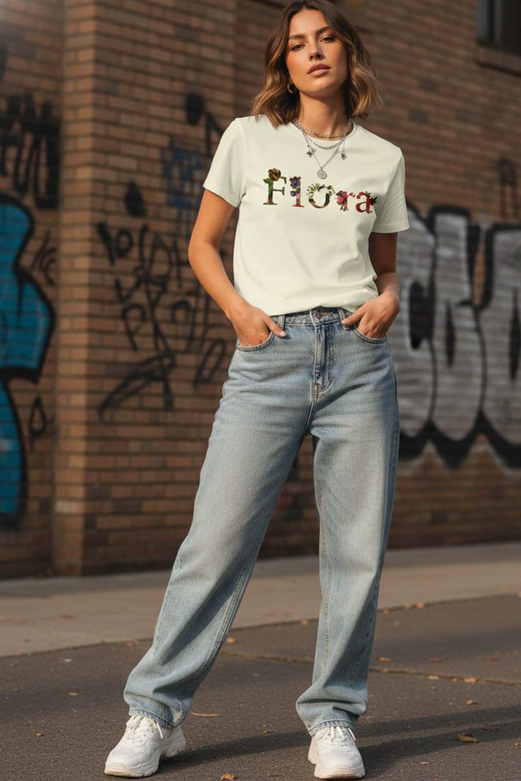 FLORA GRAPHIC PRINTED REGULAR TEE